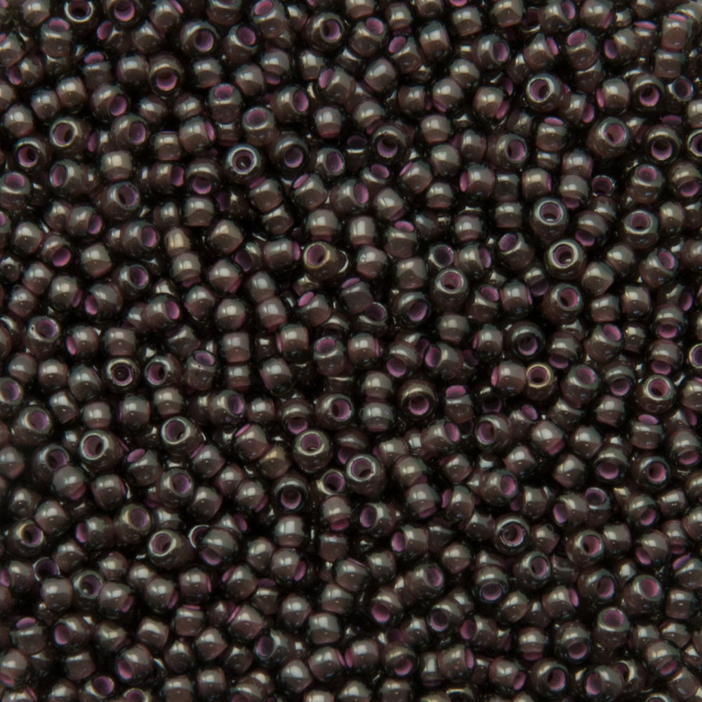 saatperlen toho 11/0 inside color lustered black diamond/pink lined (367) | 10gr