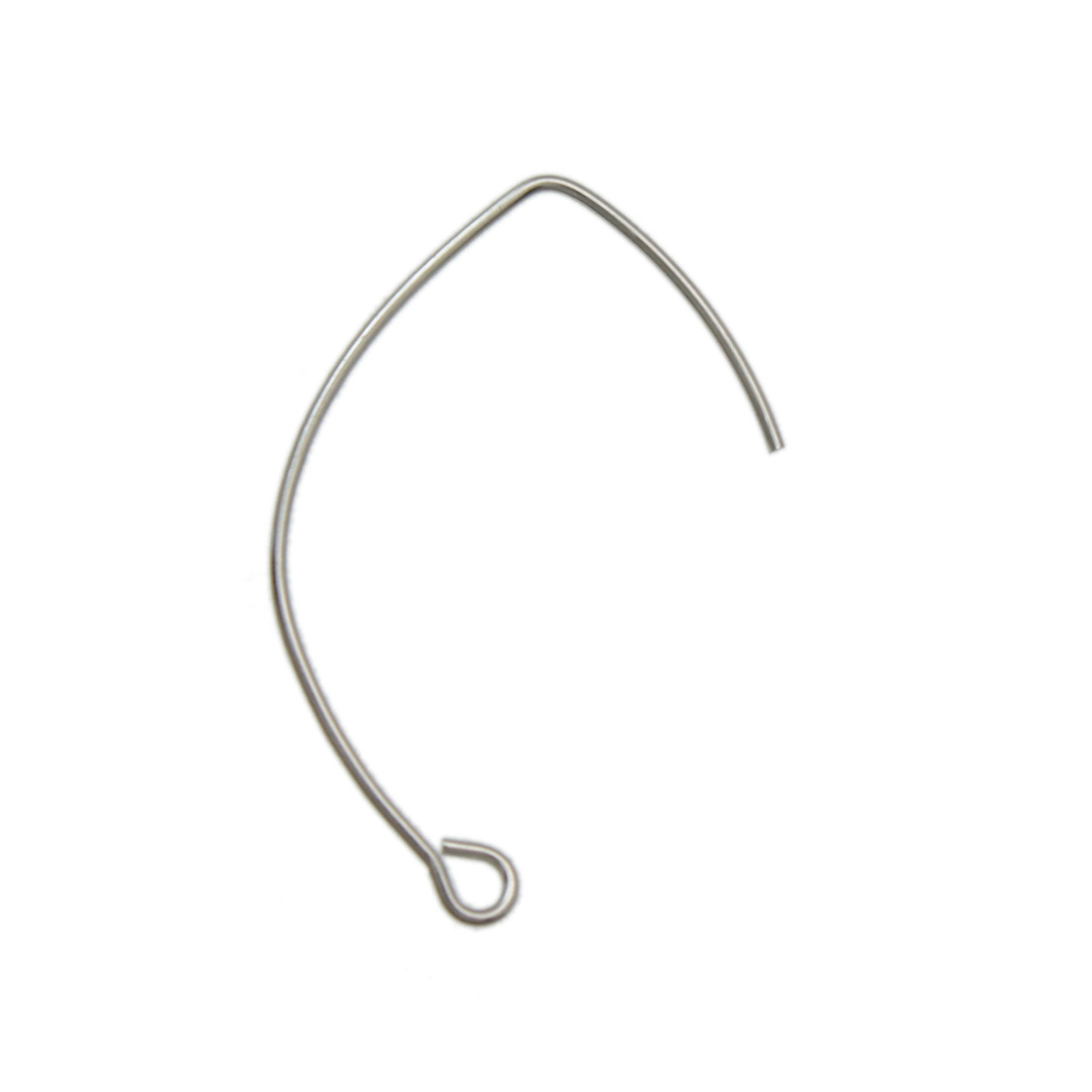 draht ohrringe versilbert rhodium 33mm | 10st