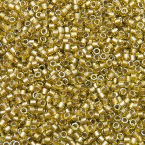 miyuki delica 11/0 - color-lined chartreuse/sparkling light yellow | 8gr