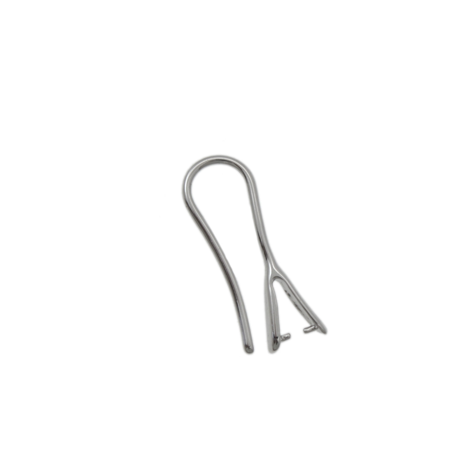 ohrhaken brisuren per anhänger versilbert rhodium 21mm | 4st