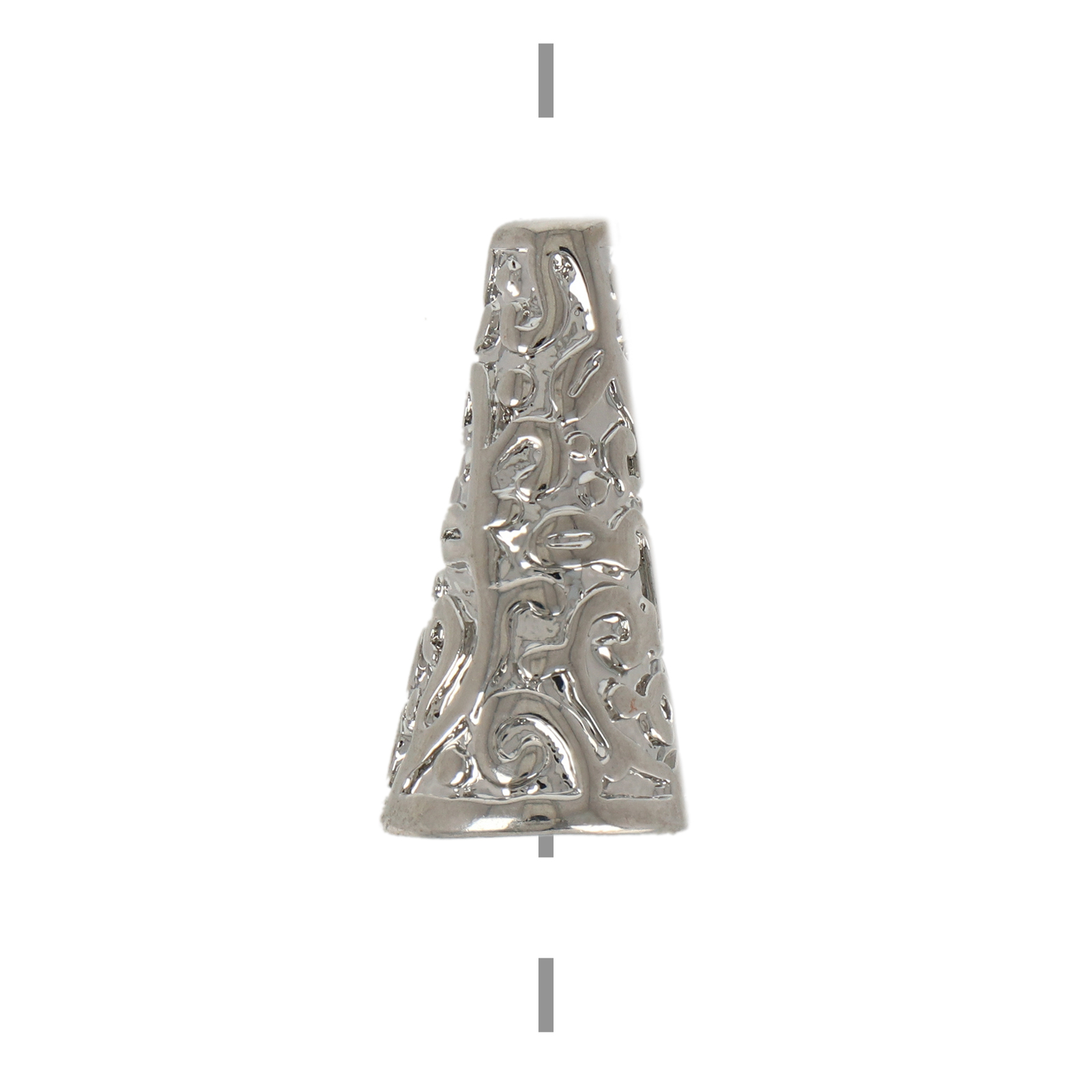konus dekoriert rhodium versilbert 20x10mm | 1st
