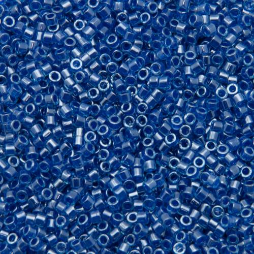 miyuki delica 11/0 - color-lined cobalt/lt aqua | 8gr