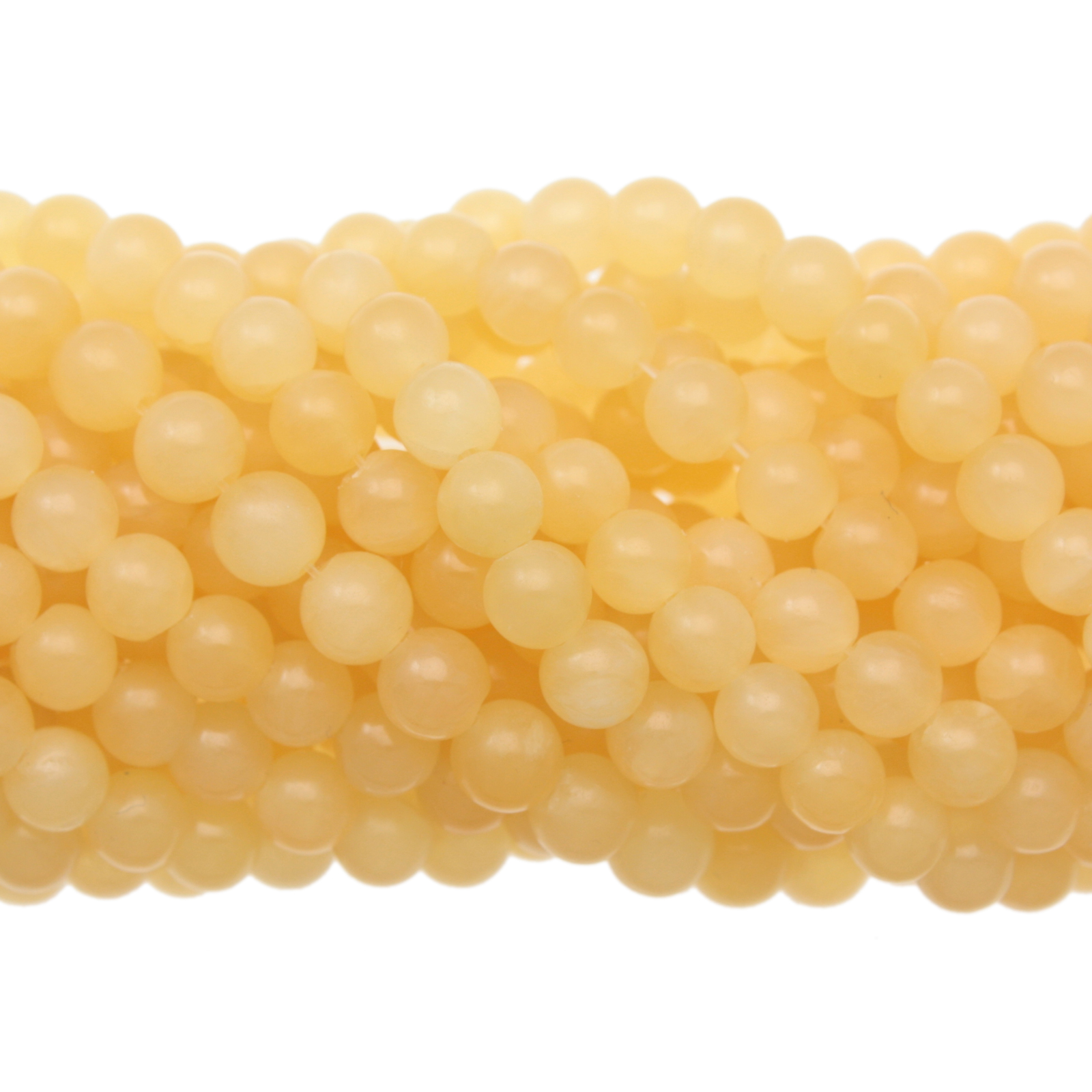 yellow jade smooth round 6mm | 20pc