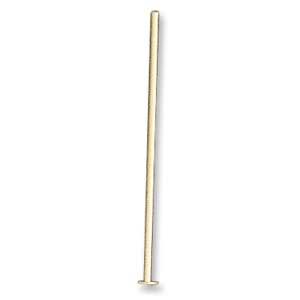 gold plated headpin 25mm - wire 0,73mm | 100pc