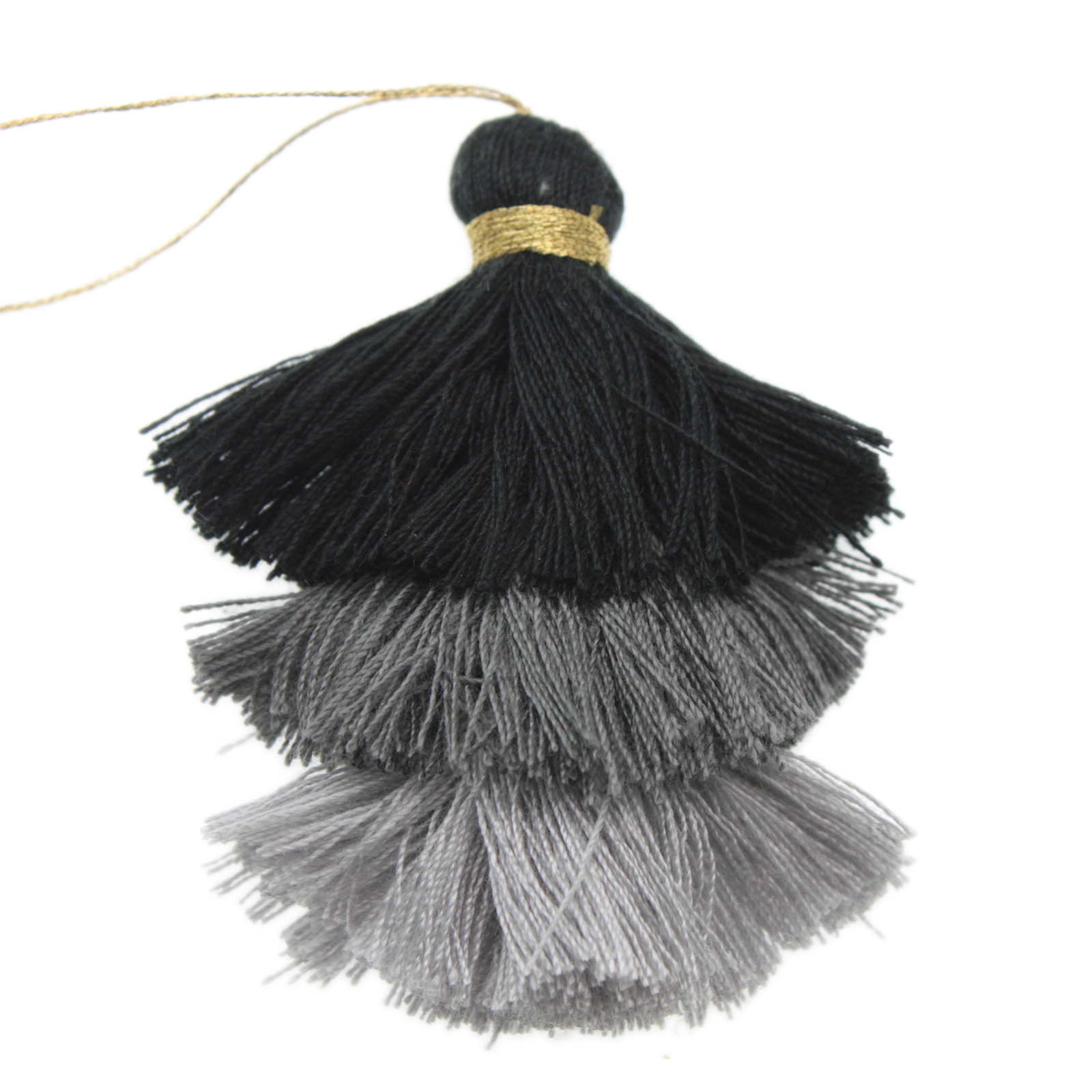 multi tassel - black 70mm | 1pc