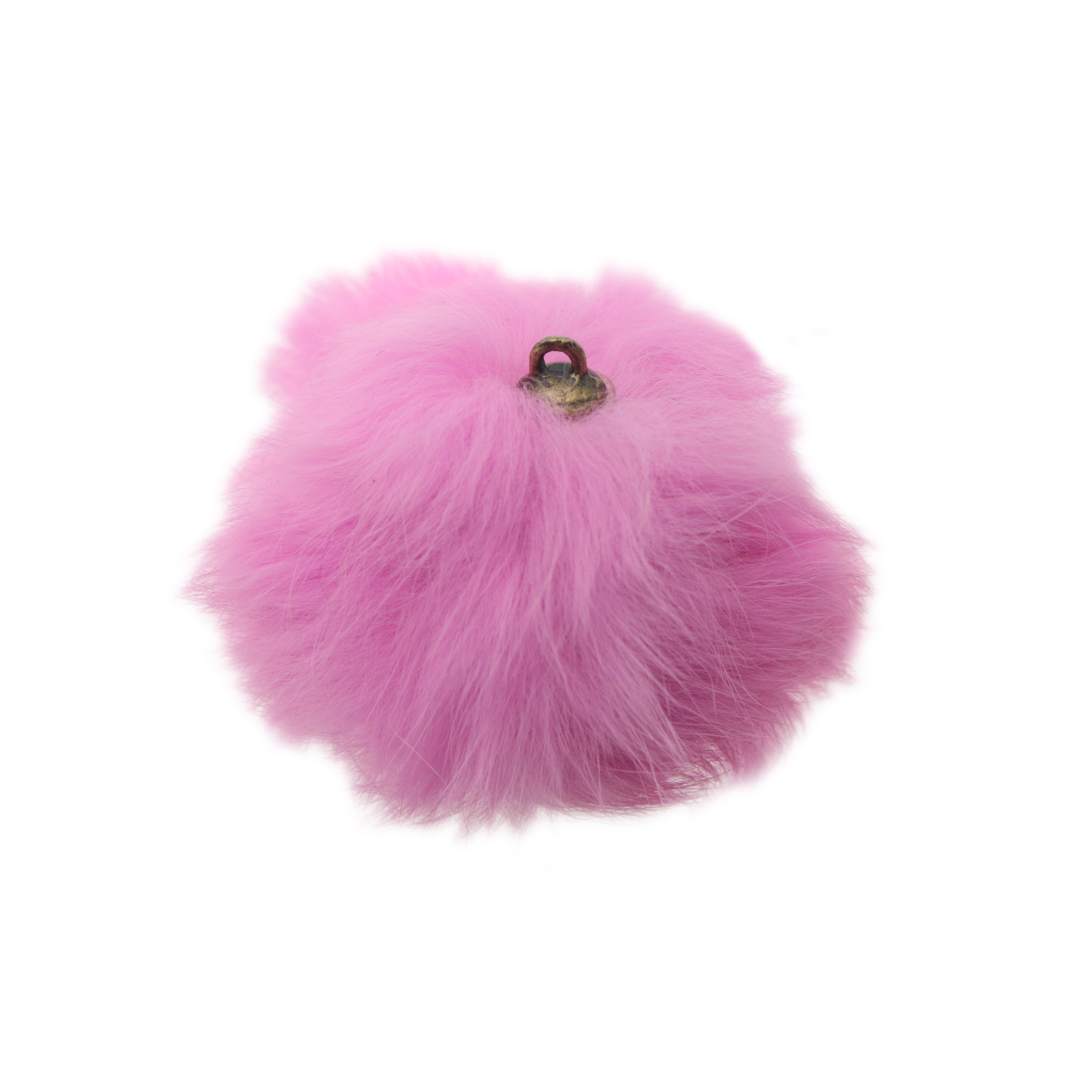 pink fur pon pon with cup 60mm | 2pc