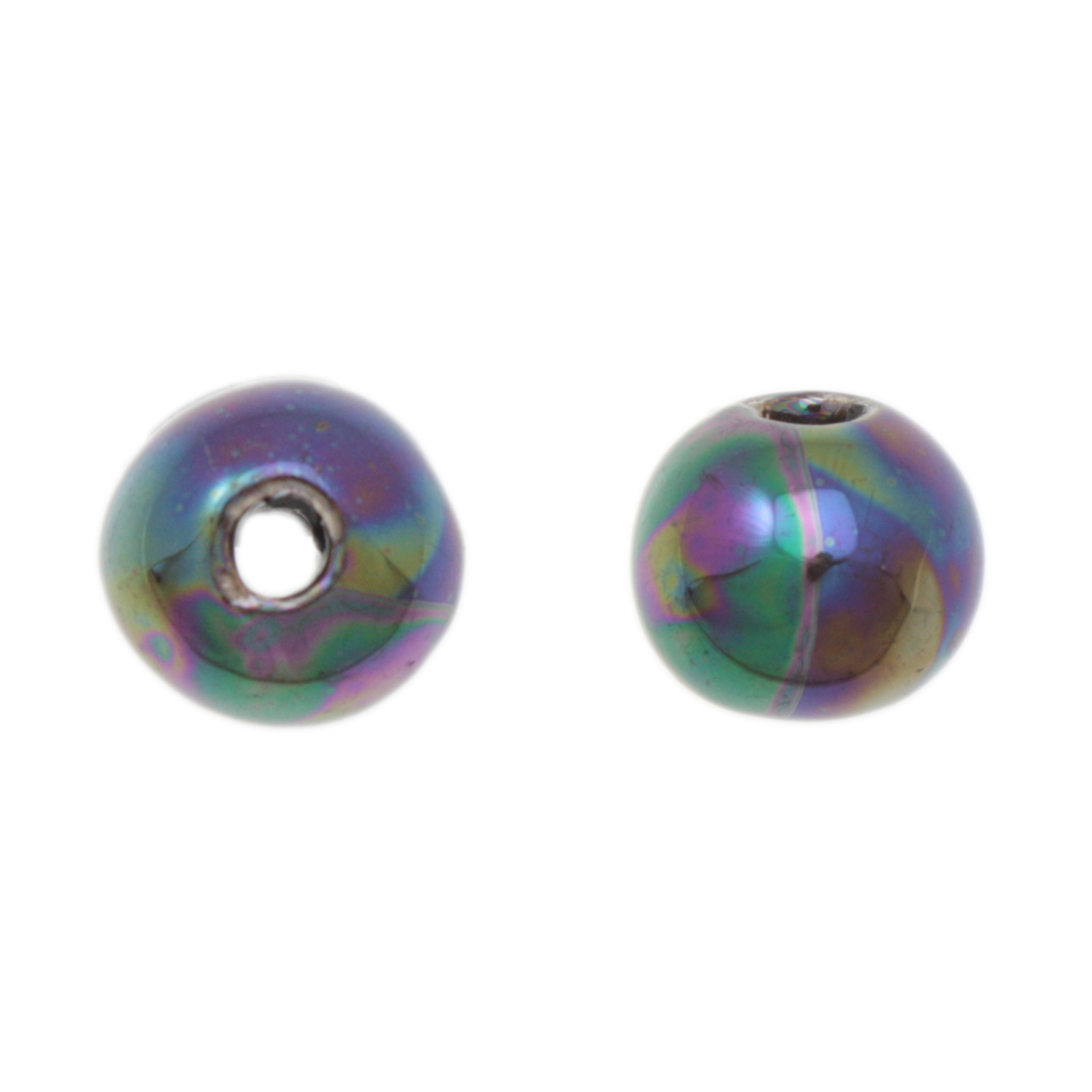 brown ceramic beads round 12mm | 2pc