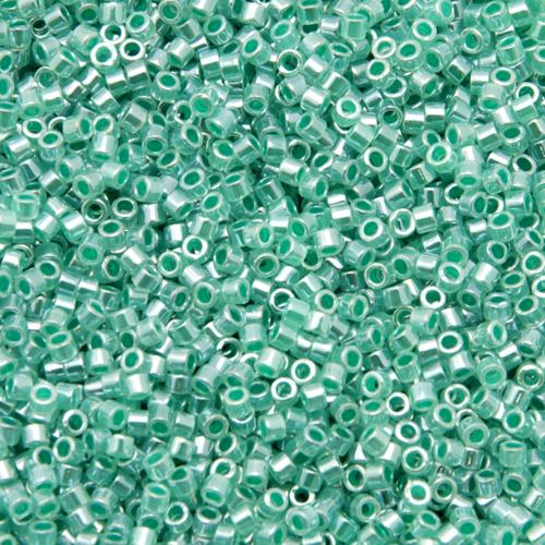 miyuki delica 11/0 - color-lined green/aqua luster | 8gr