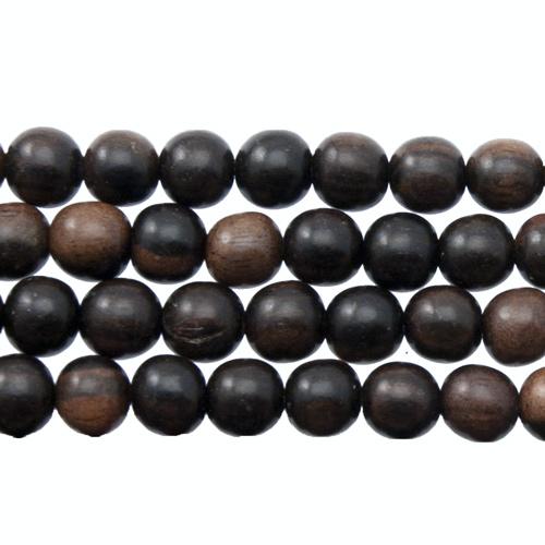 natural wood beads - ebony round 10mm | 16-inch strand
