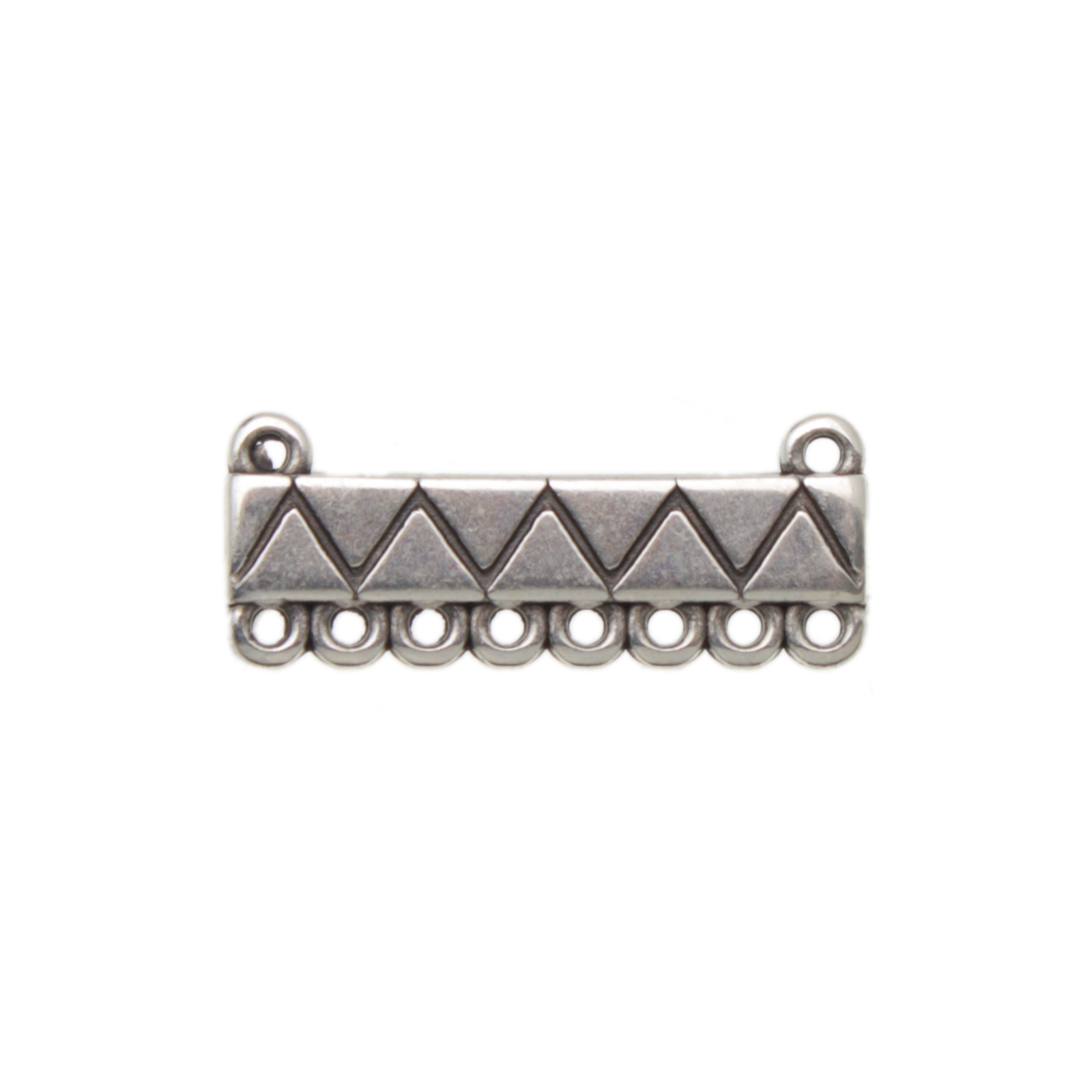 antique silver plated link bar 26x8mm | 2pc