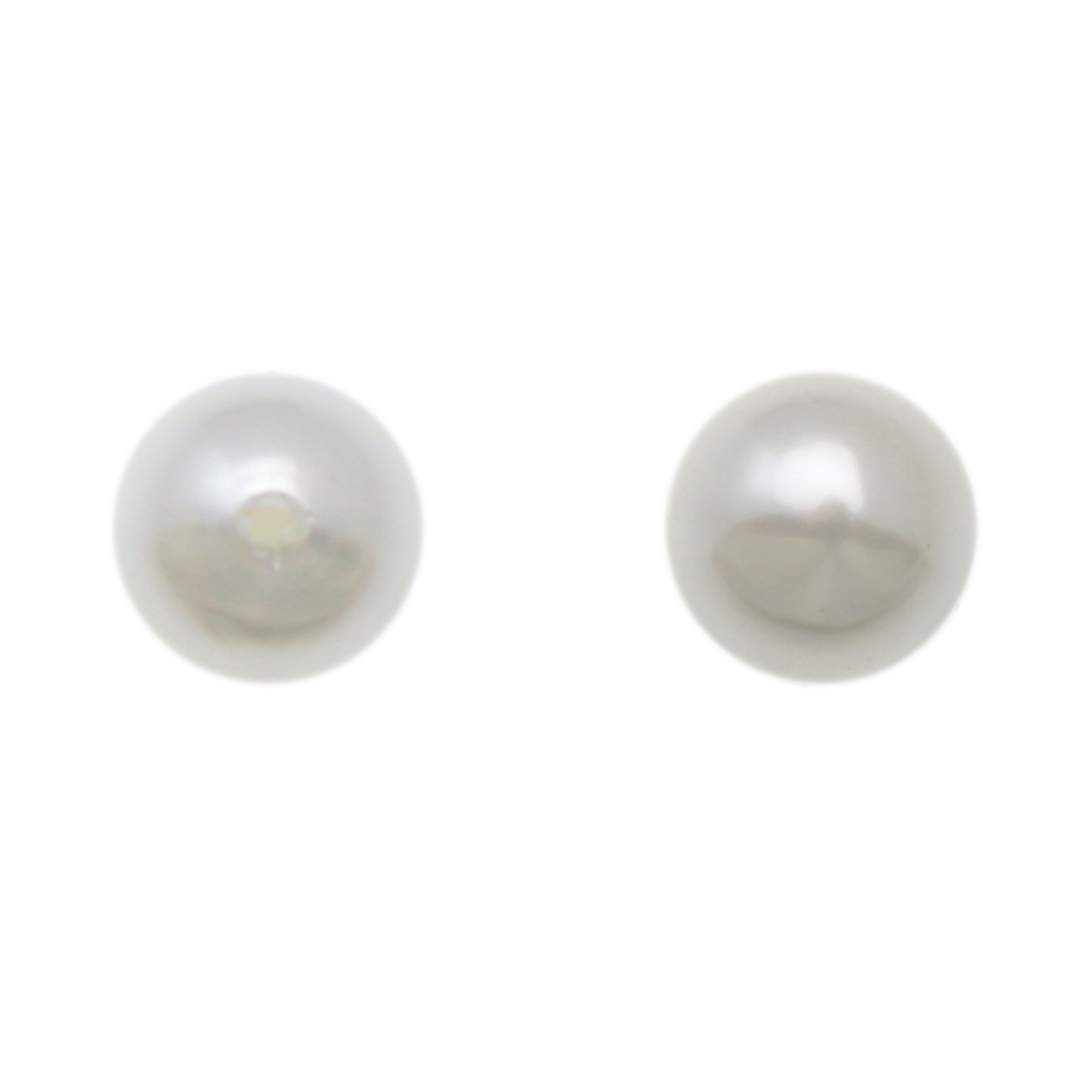 white mother of pearl half-drilled smooth round 10mm | 4pc