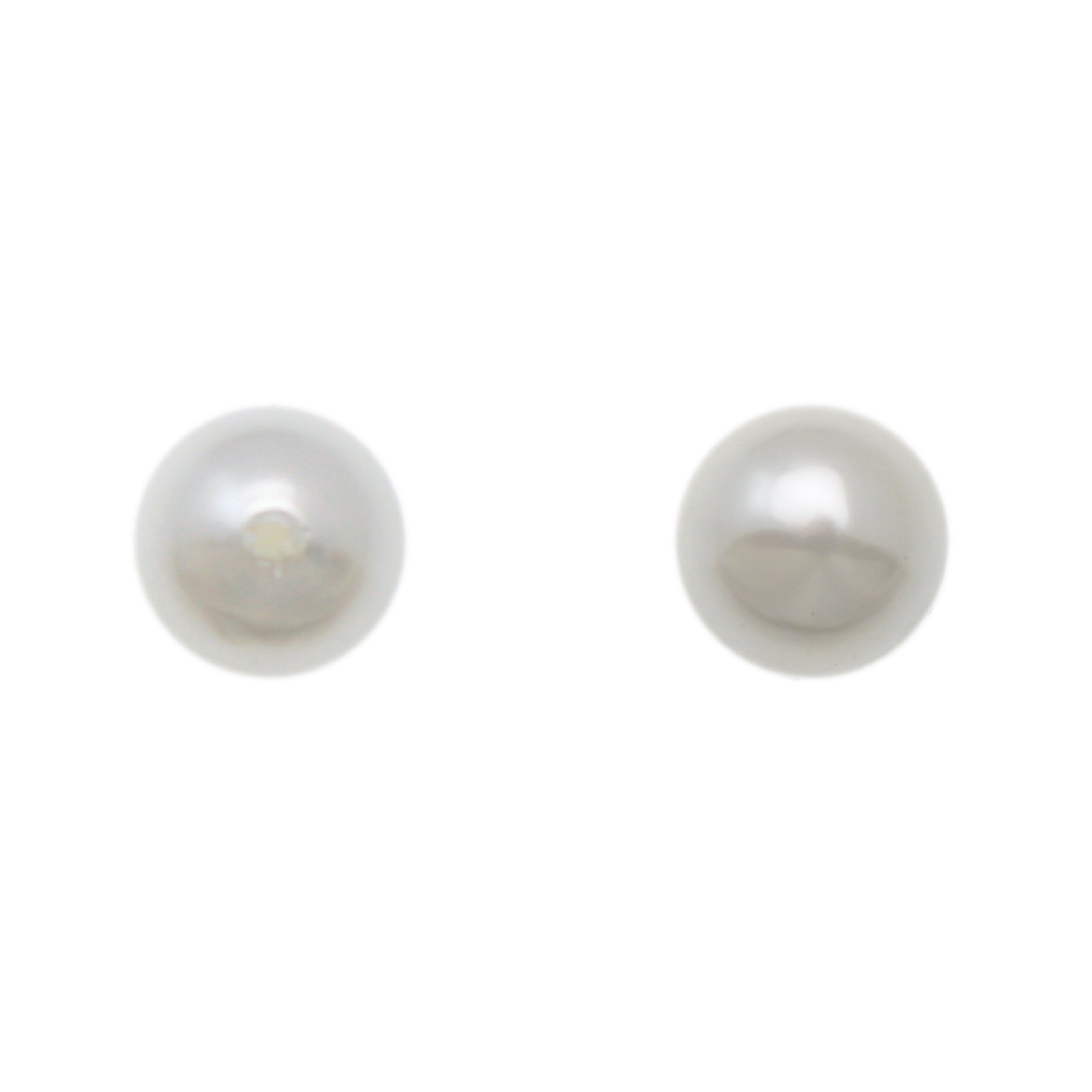 white mother of pearl half-drilled smooth round 8mm | 8pc
