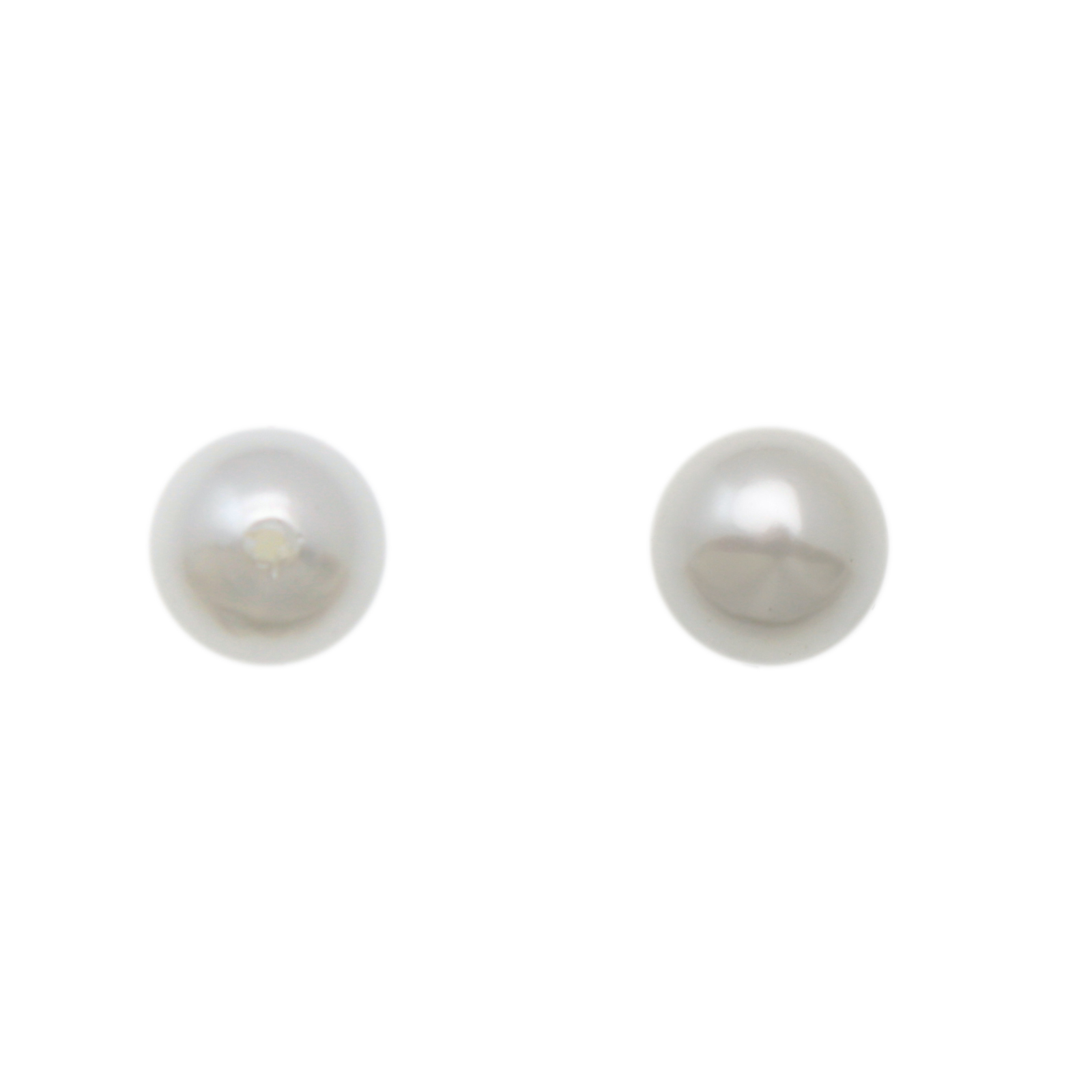 white mother of pearl half-drilled smooth round 6mm | 8pc