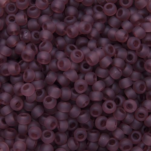 rocaille toho seed beads 8/0 transparent frosted medium amethyst (6bf) | 10gr