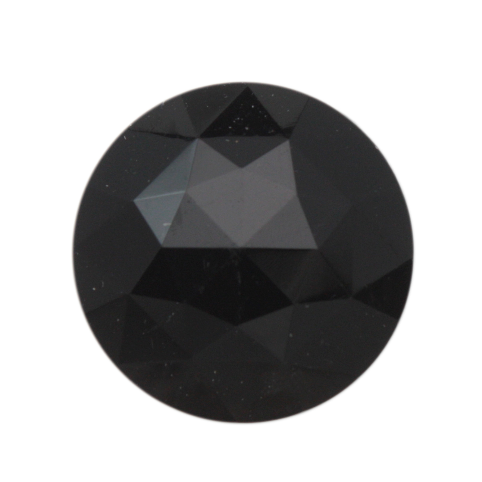 acrylic cabochon jet faceted round 25mm | 2pc