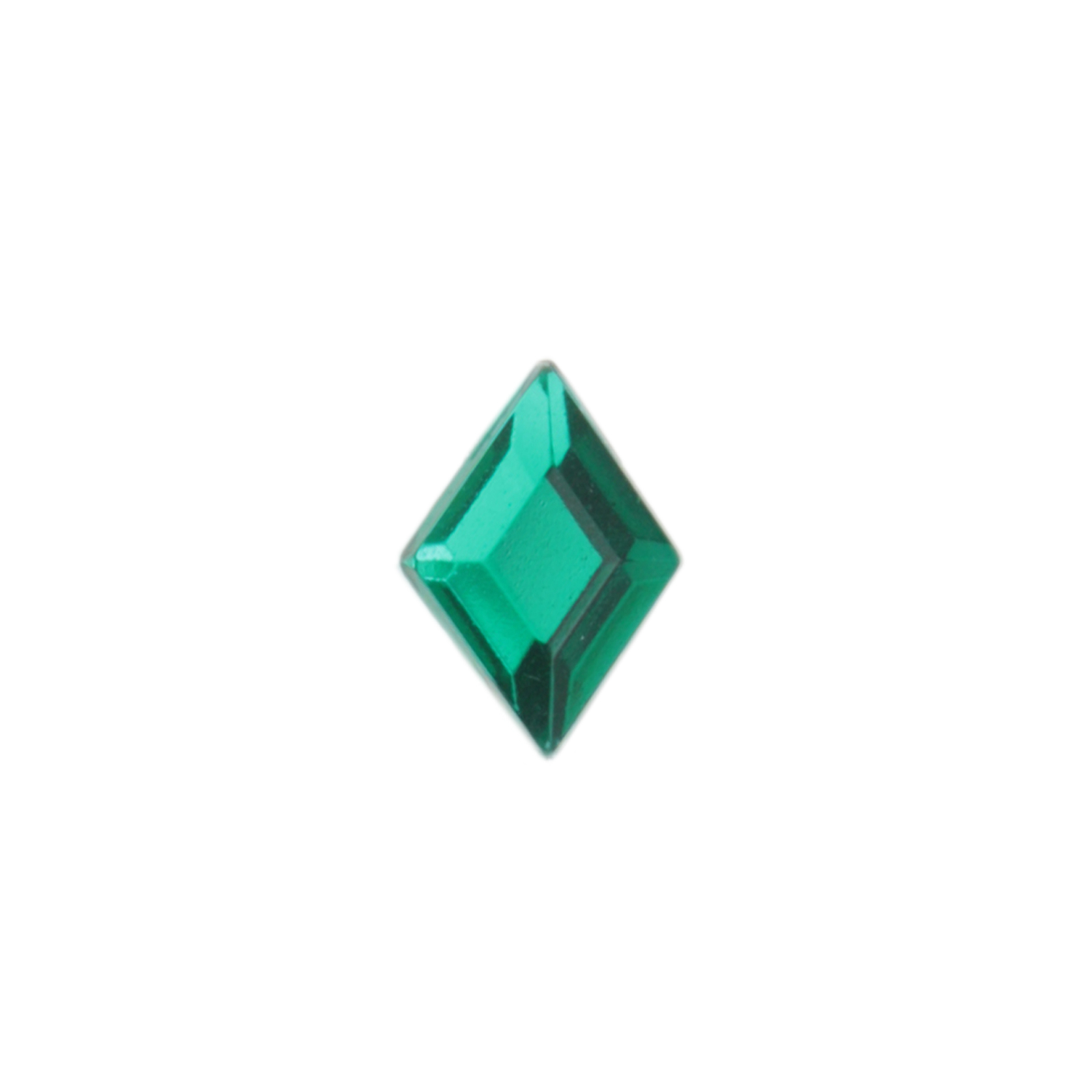 harz cabochon emerald facettiertes rhombus 10x7mm | 10st