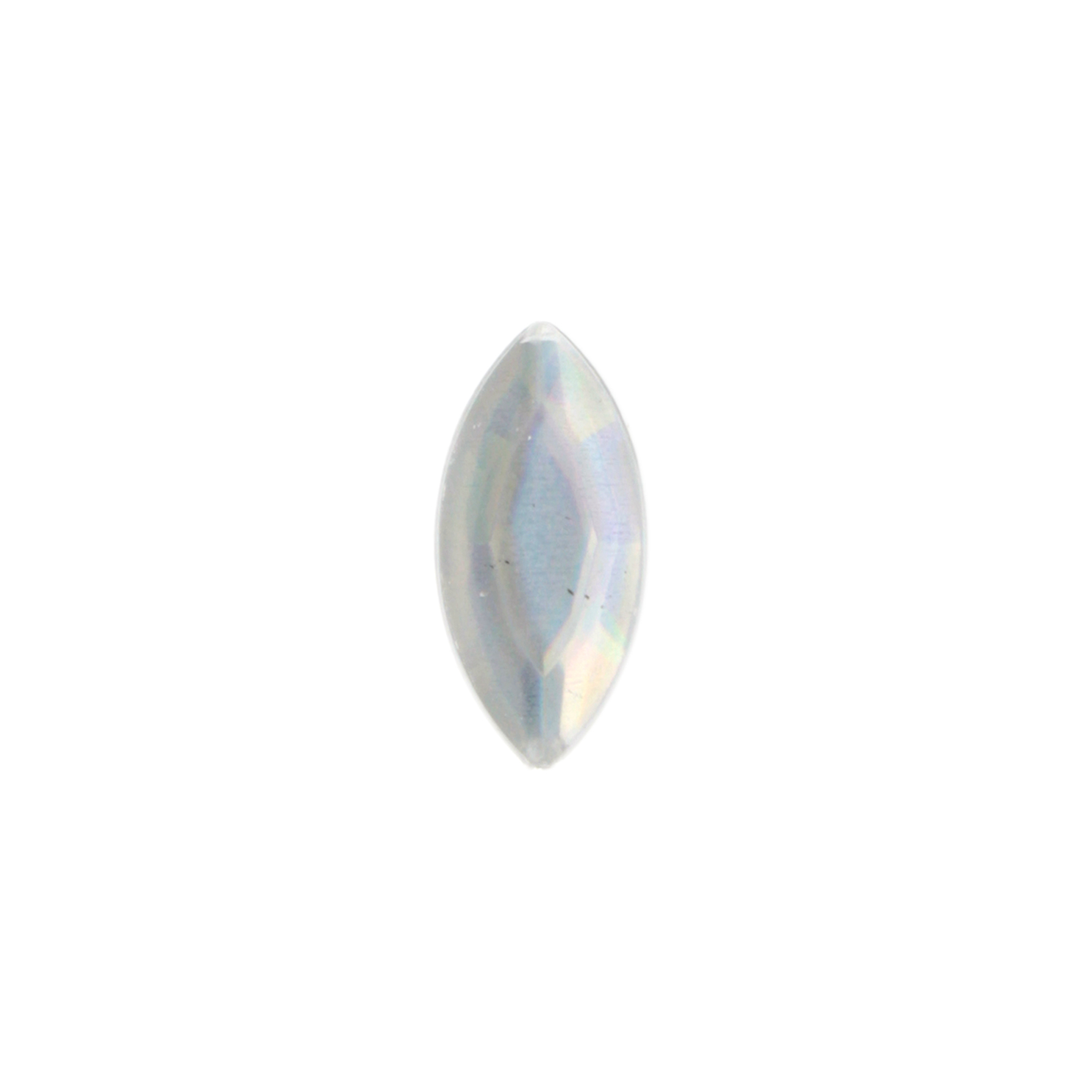 acrylic cabochon crystal ab faceted navette 15x7mm | 5pc