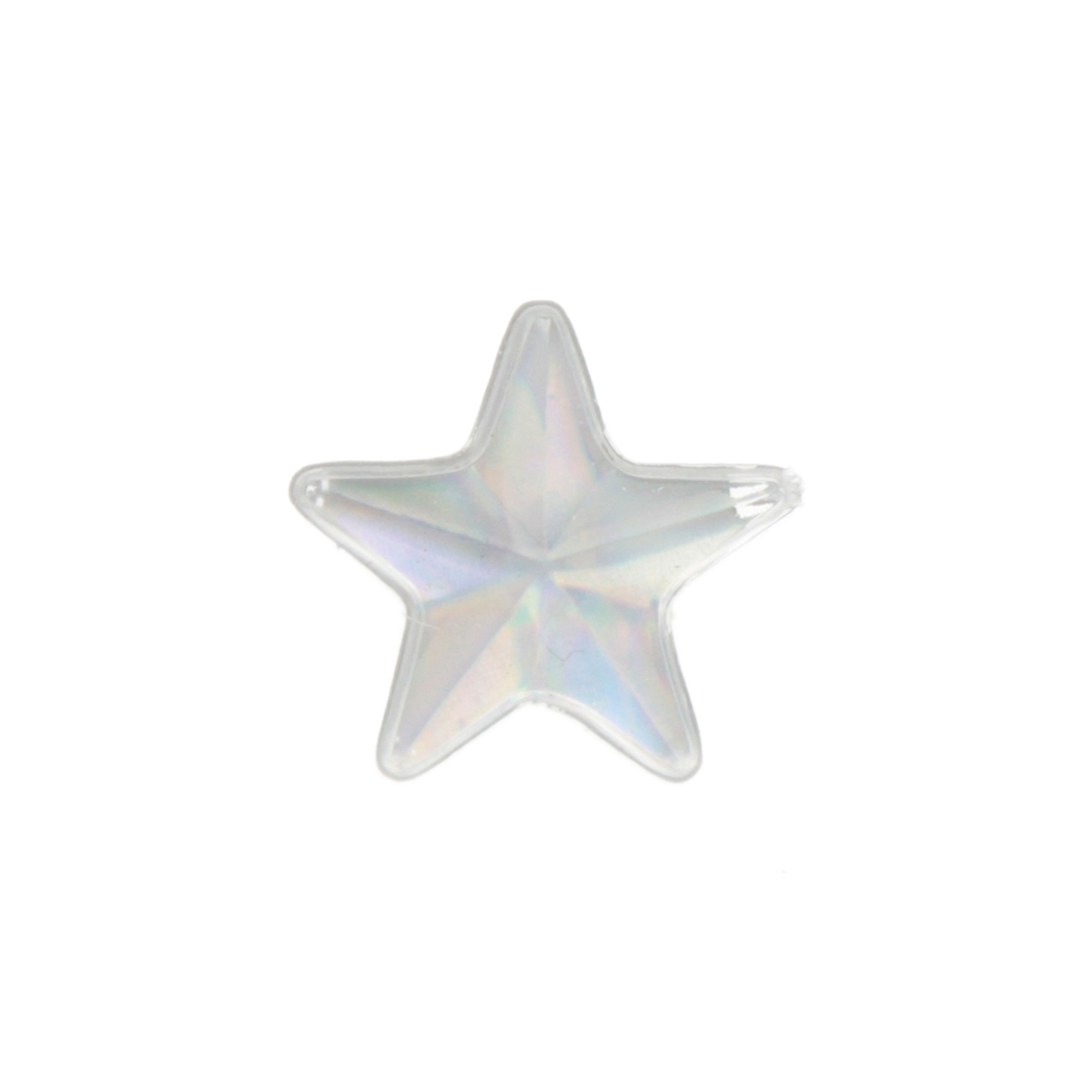 harz cabochon crystal ab facettiertes stern 15mm | 5st