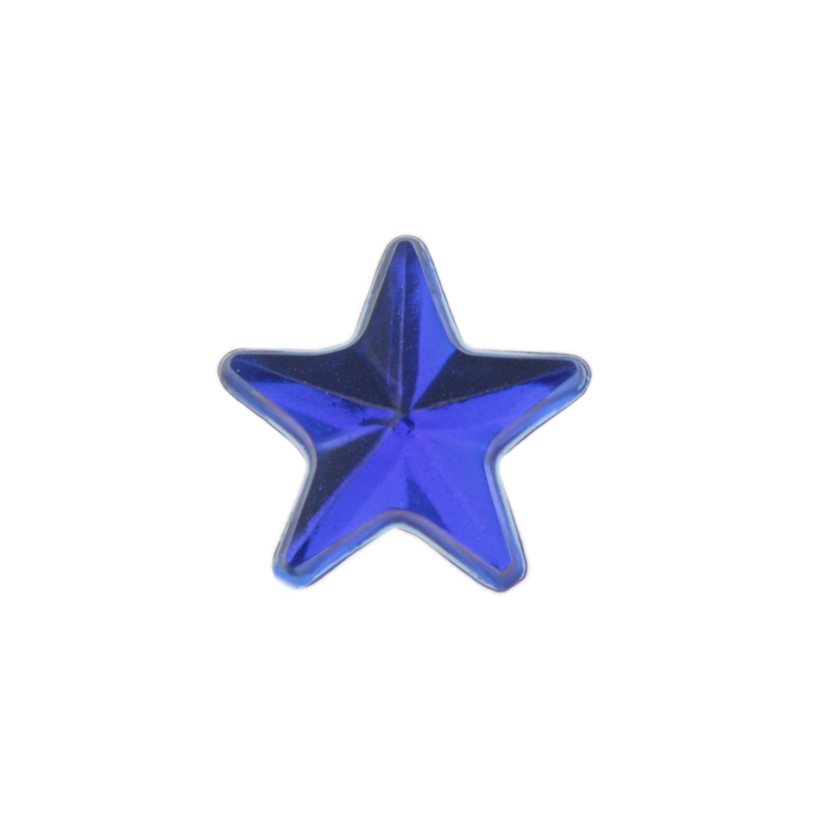 harz cabochon dark sapphire facettiertes stern 15mm | 5st