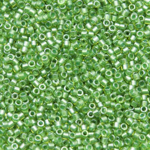 miyuki delica 11/0 - color-lined light green/chartreuse | 8gr