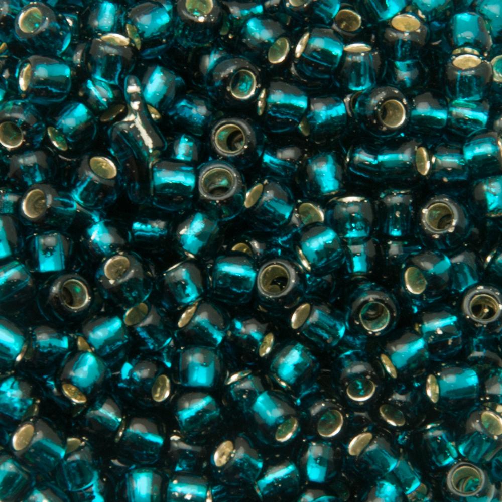 rocaille toho seed beads 6/0 - silver-lined teal (27bd) | 10gr