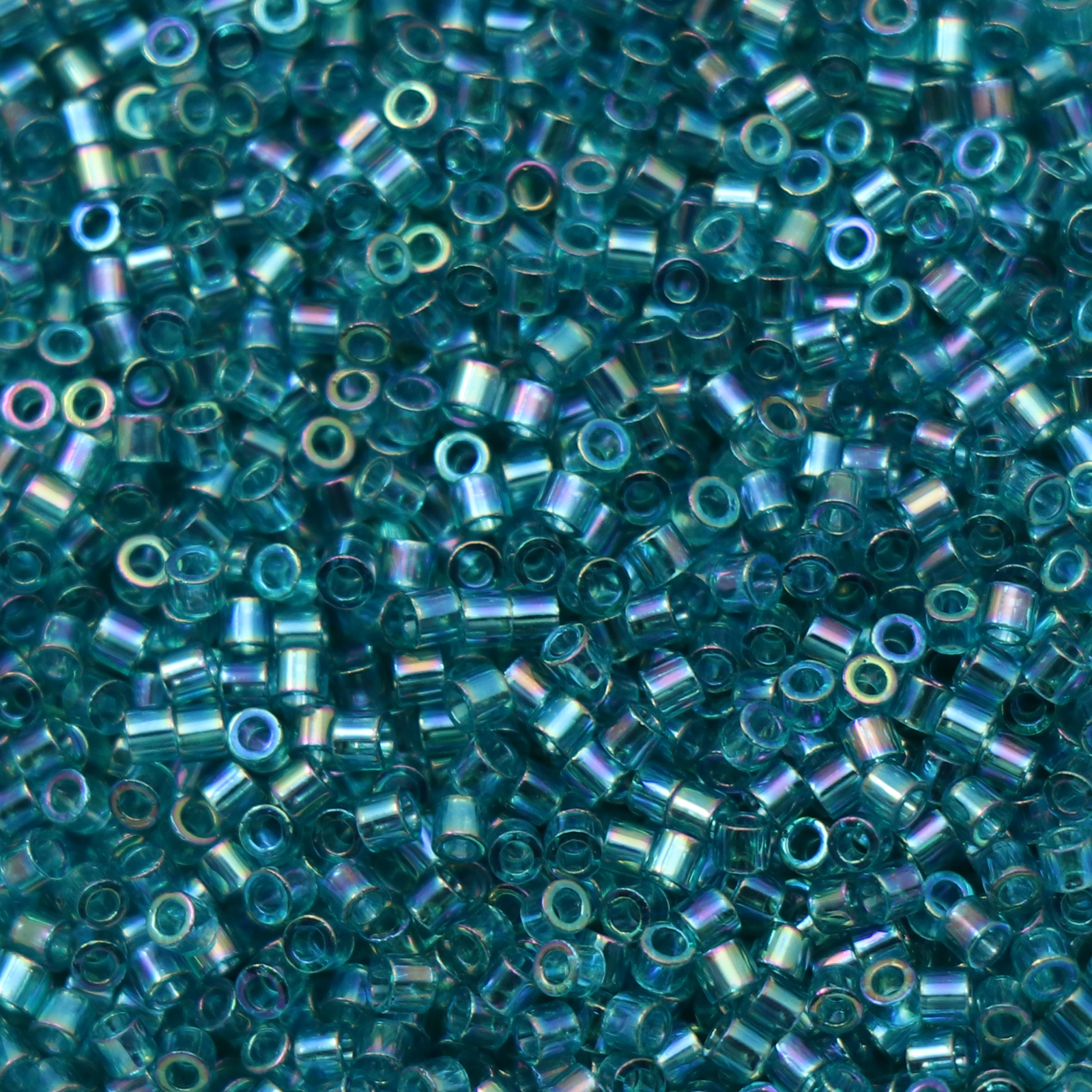 miyuki delica 15/0 - transparent carribean teal ab | 5gr