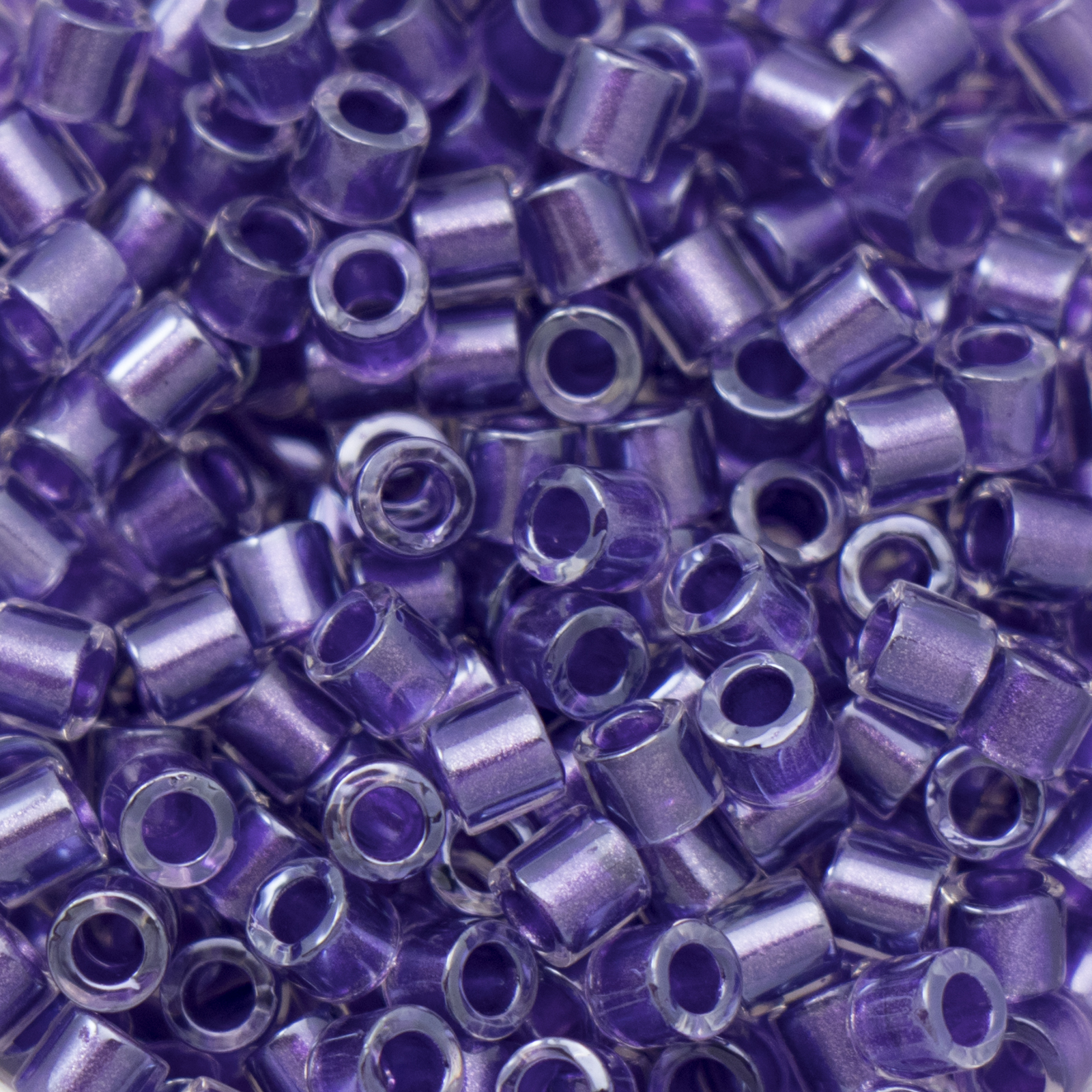 miyuki delica 8/0 color-lined sparkle purple/crystal | 8gr