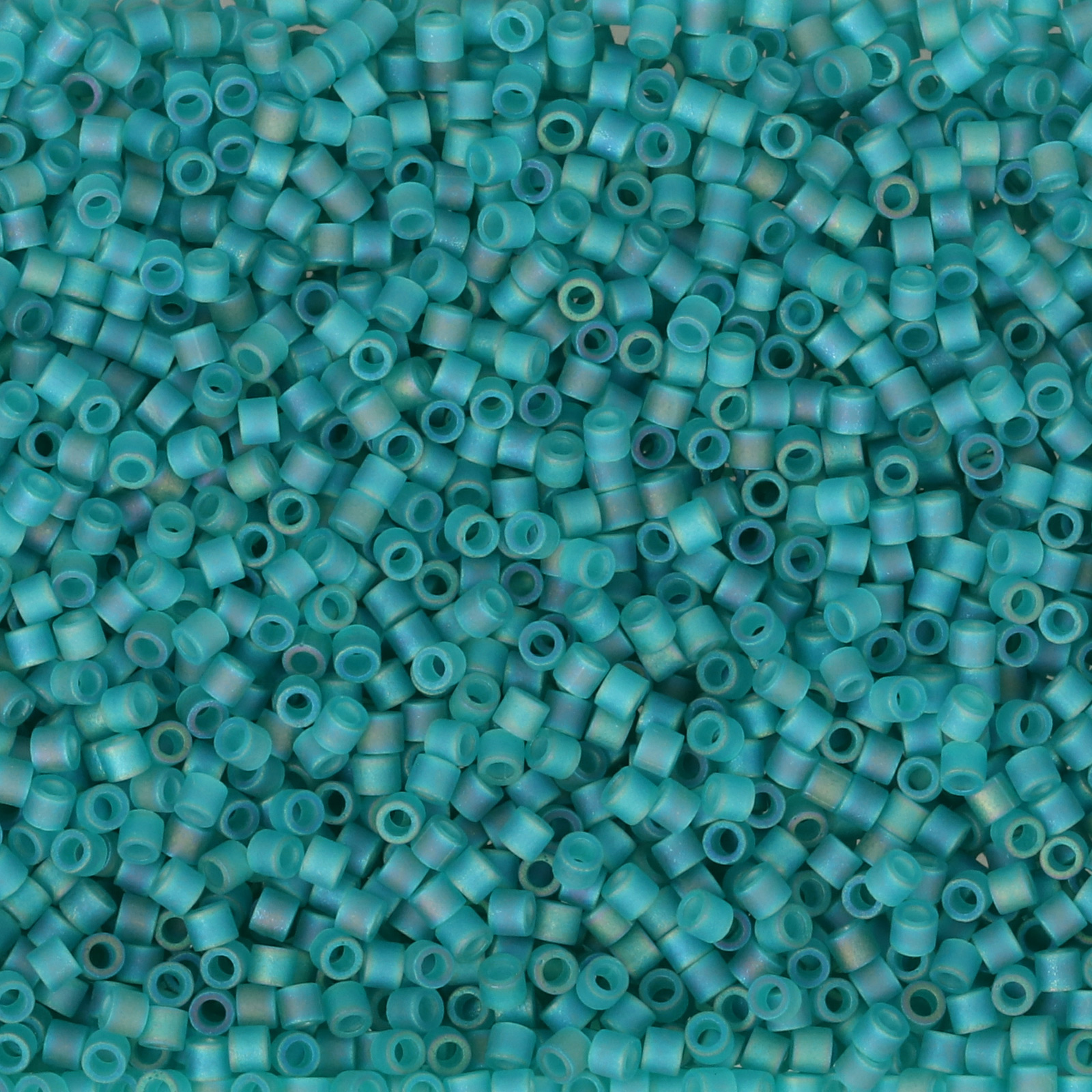miyuki delica 15/0 - matte transparent carribean teal ab | 5gr