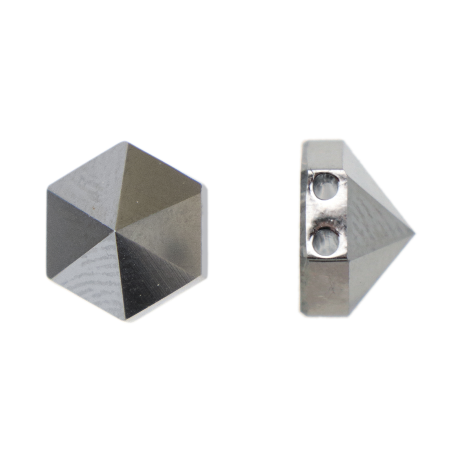 hexagon spike (5060) crystal light chrome 7,5mm | 2pc