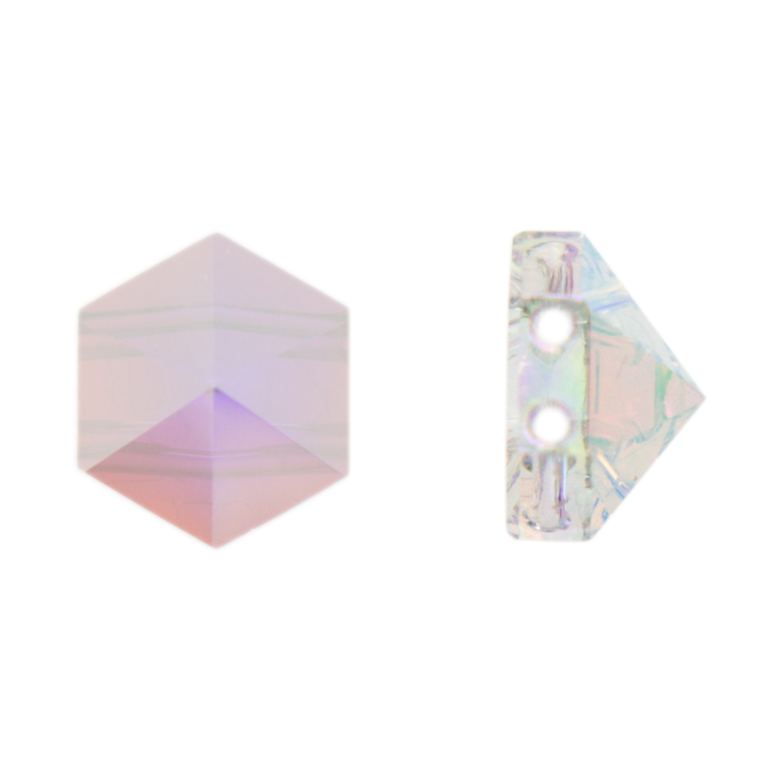 hexagon spike (5060) crystal ab 7,5mm | 2pc