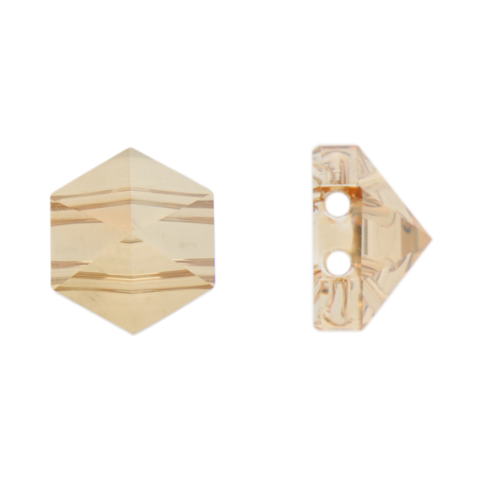 hexagon spike (5060) crystal golden shadow 7,5mm | 2pc