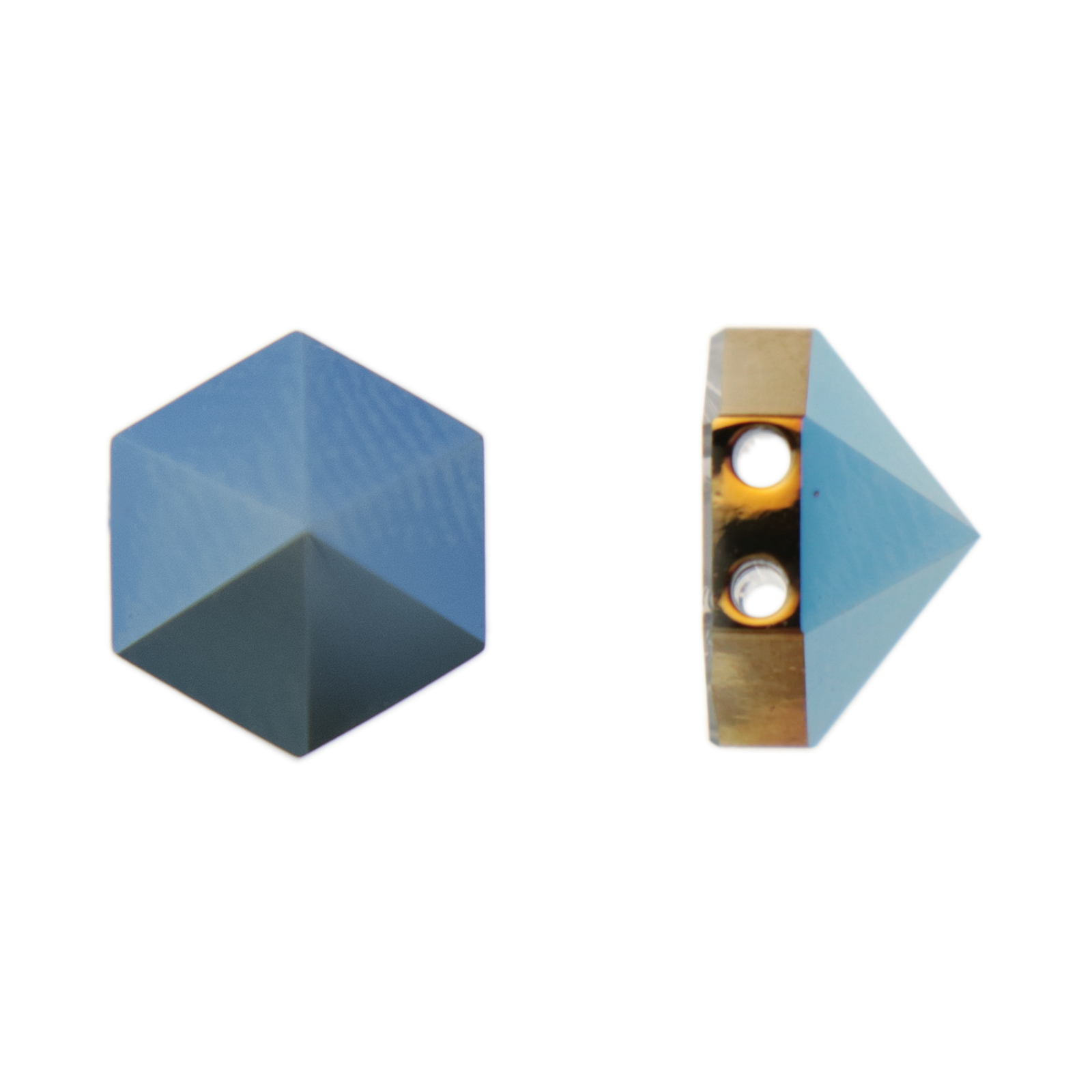 hexagon spike (5060) crystal metallic blue 7,5mm | 2pc