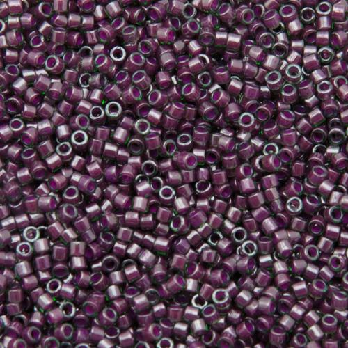 miyuki delica 11/0 - color-lined maroon/luster emerald | 8gr