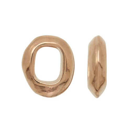 rose gold metal bead for regaliz ring 18x15mm | 1pc