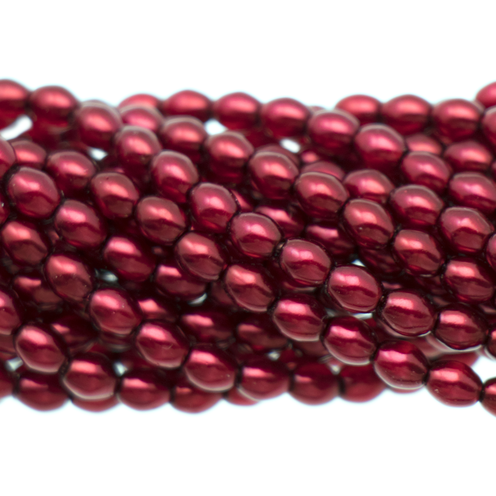 böhmische glas perlmutt oliven crystal red 4x3mm | 60st
