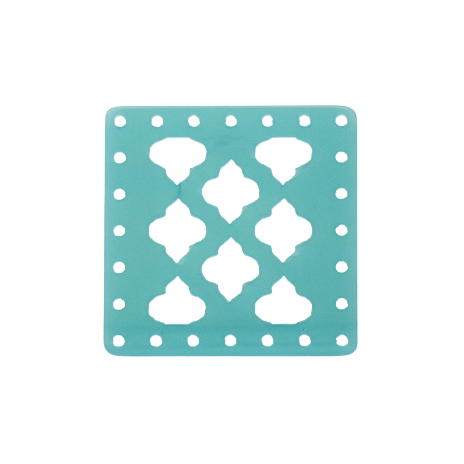 laser cut components - opal petrol - square 30mm | 1pc