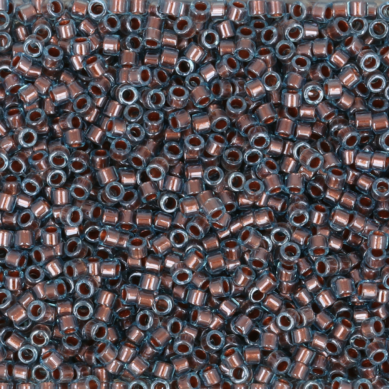 miyuki delica 11/0 - color-lined pearl copper/aqua | 8gr