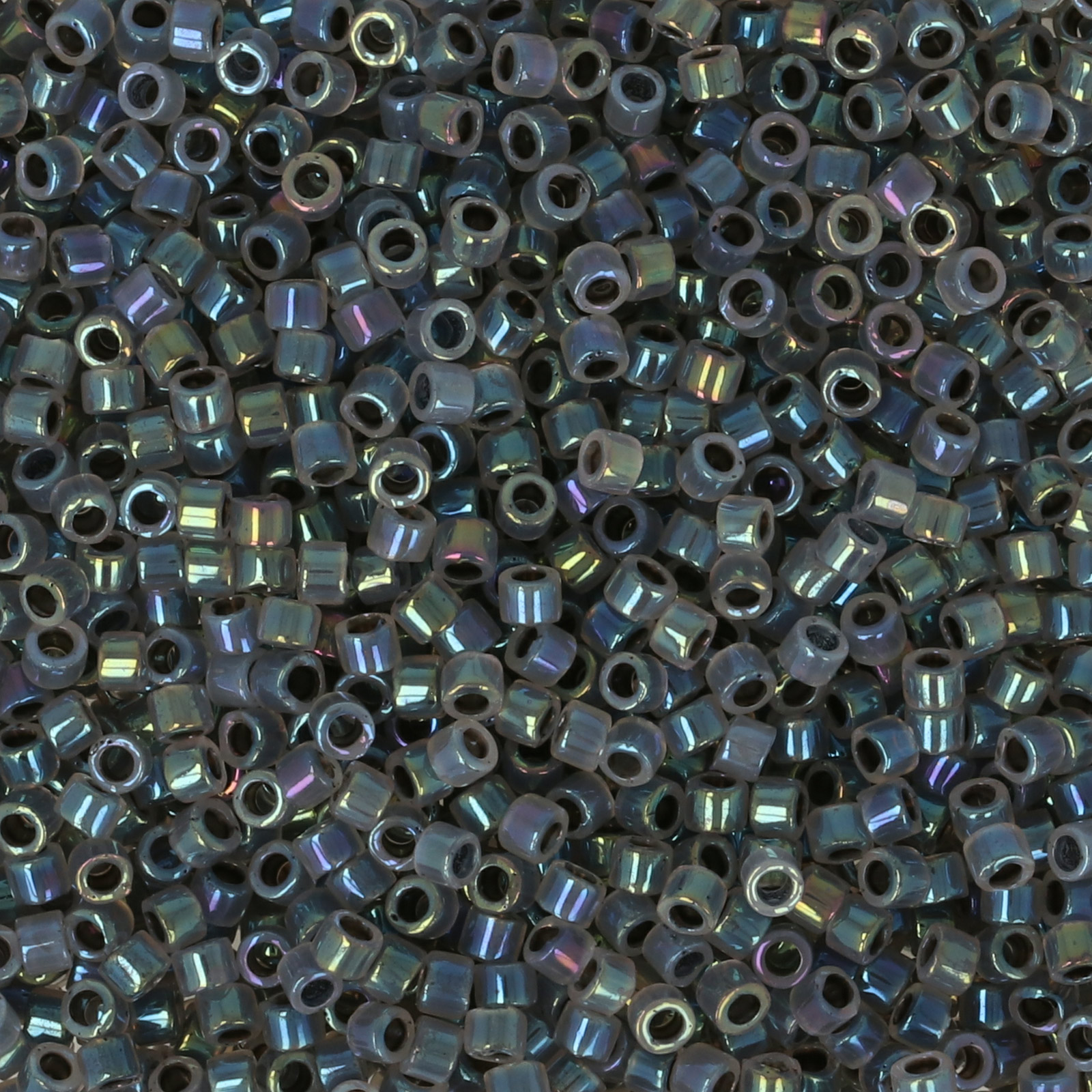 miyuki delica 11/0 - color-lined grey/opal ab | 8gr