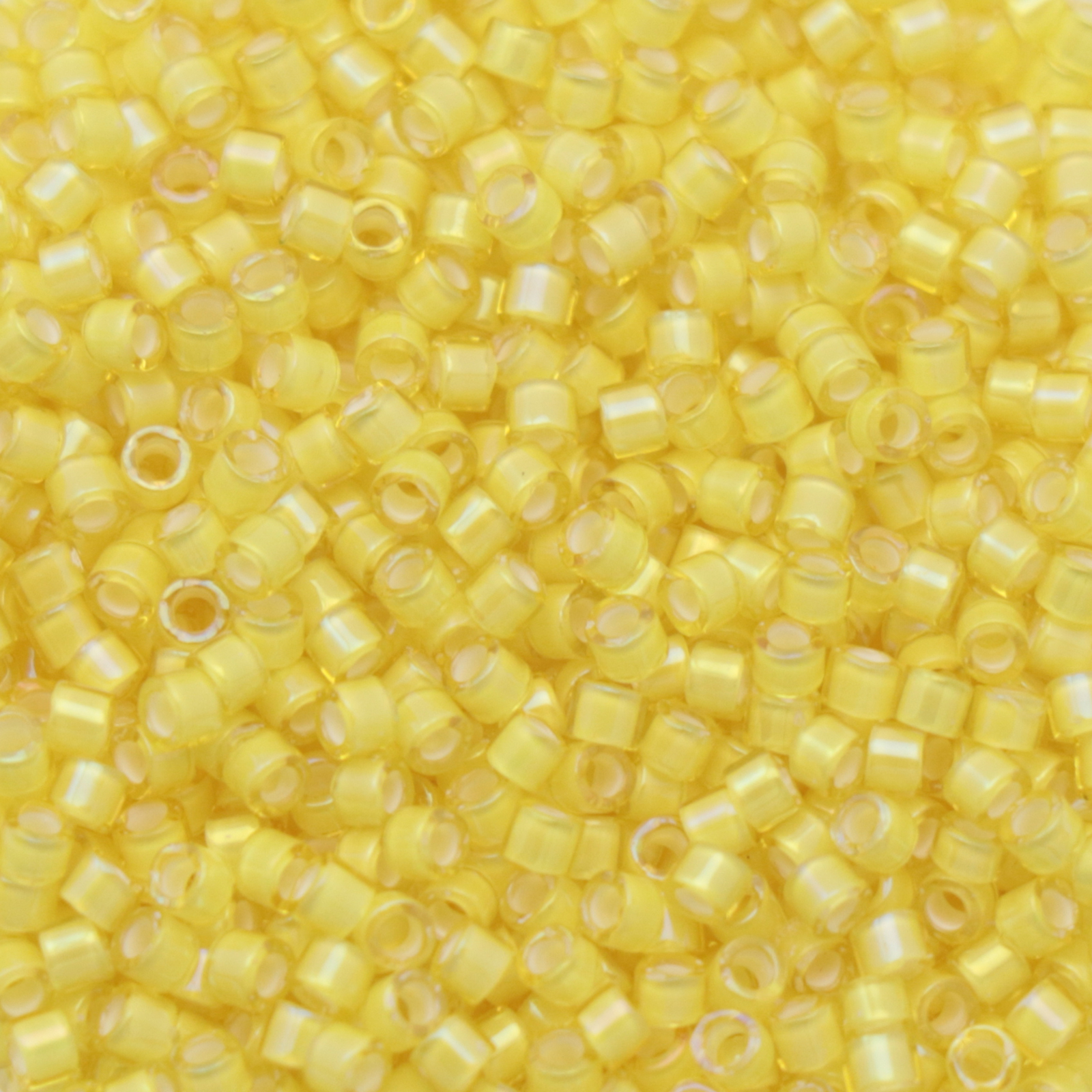 miyuki delica 11/0 - color-lined white/yellow ab | 8gr