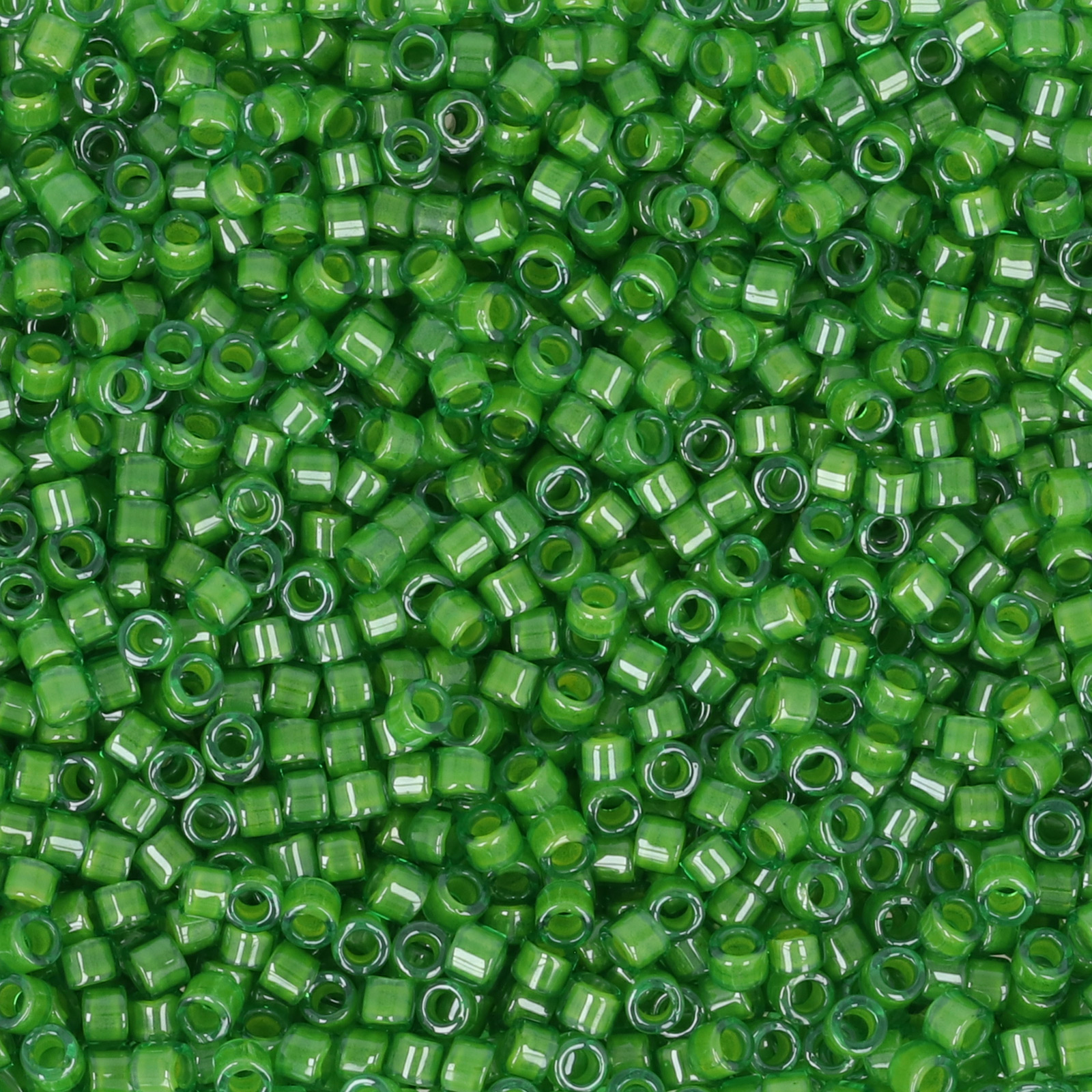 miyuki delica 11/0 - color-lined green/lime luster | 8gr