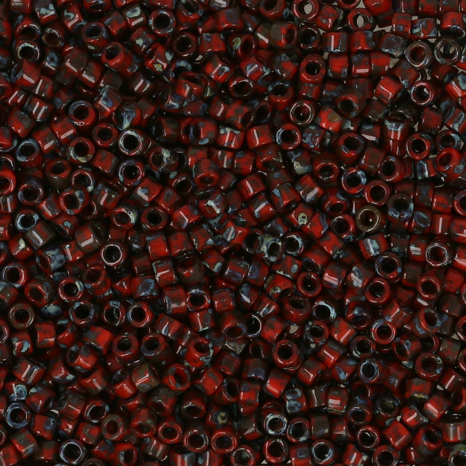 miyuki delica 11/0 - opaque red picasso | 8gr