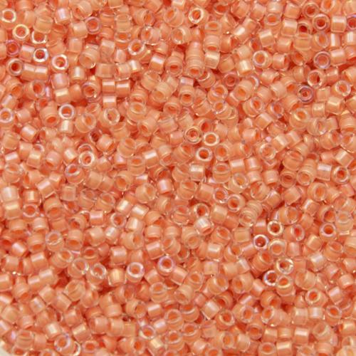 miyuki delica 11/0 - color-lined peach/crystal luster | 8gr