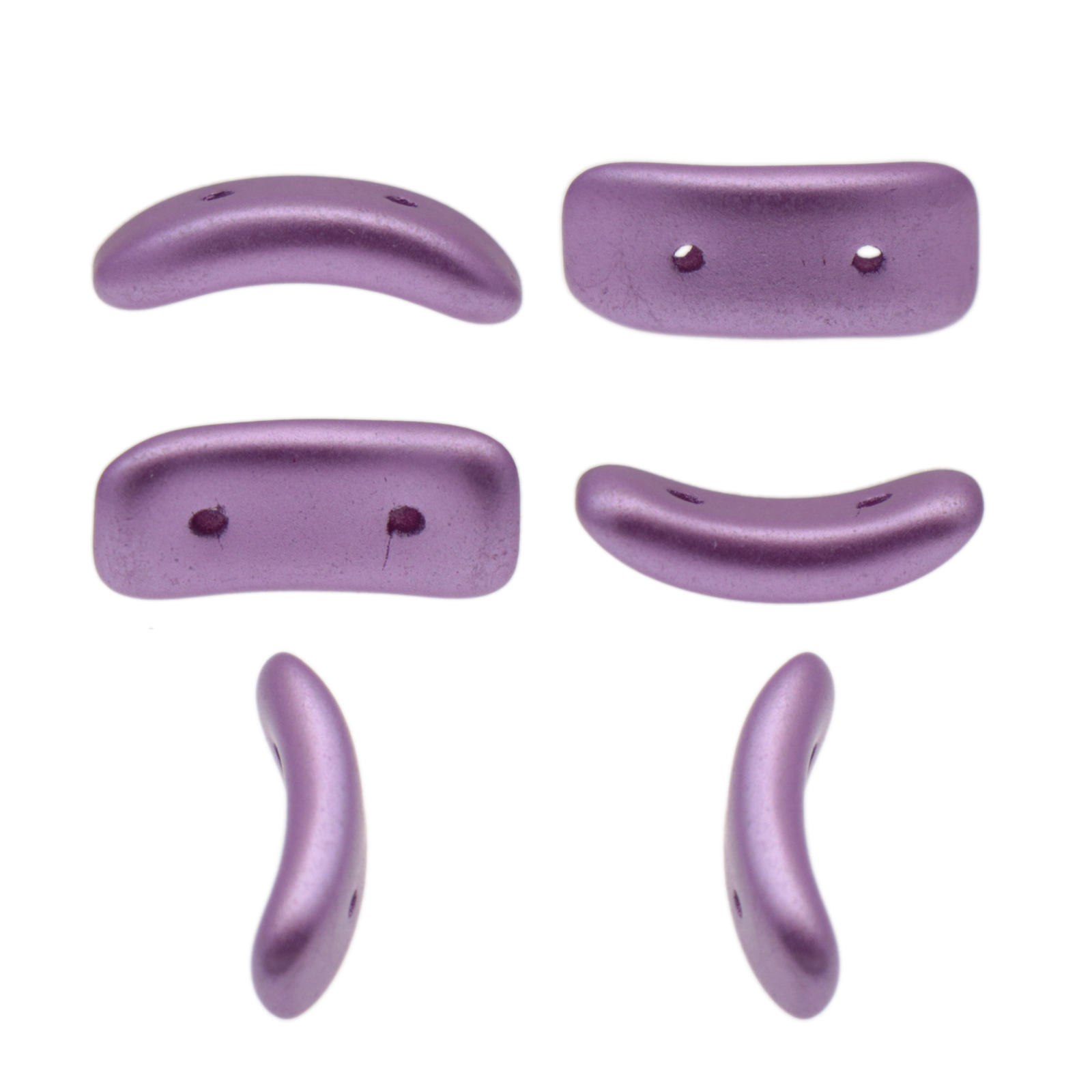 czech glass bow bead pastel lila 15,5x3,5mm | 20pc