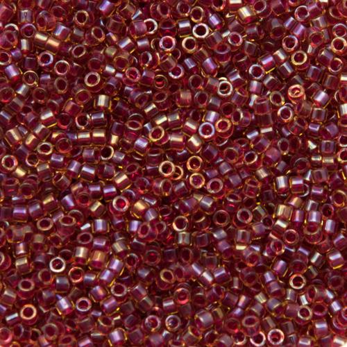 miyuki delica 11/0 - color-lined red/topaz luster | 8gr