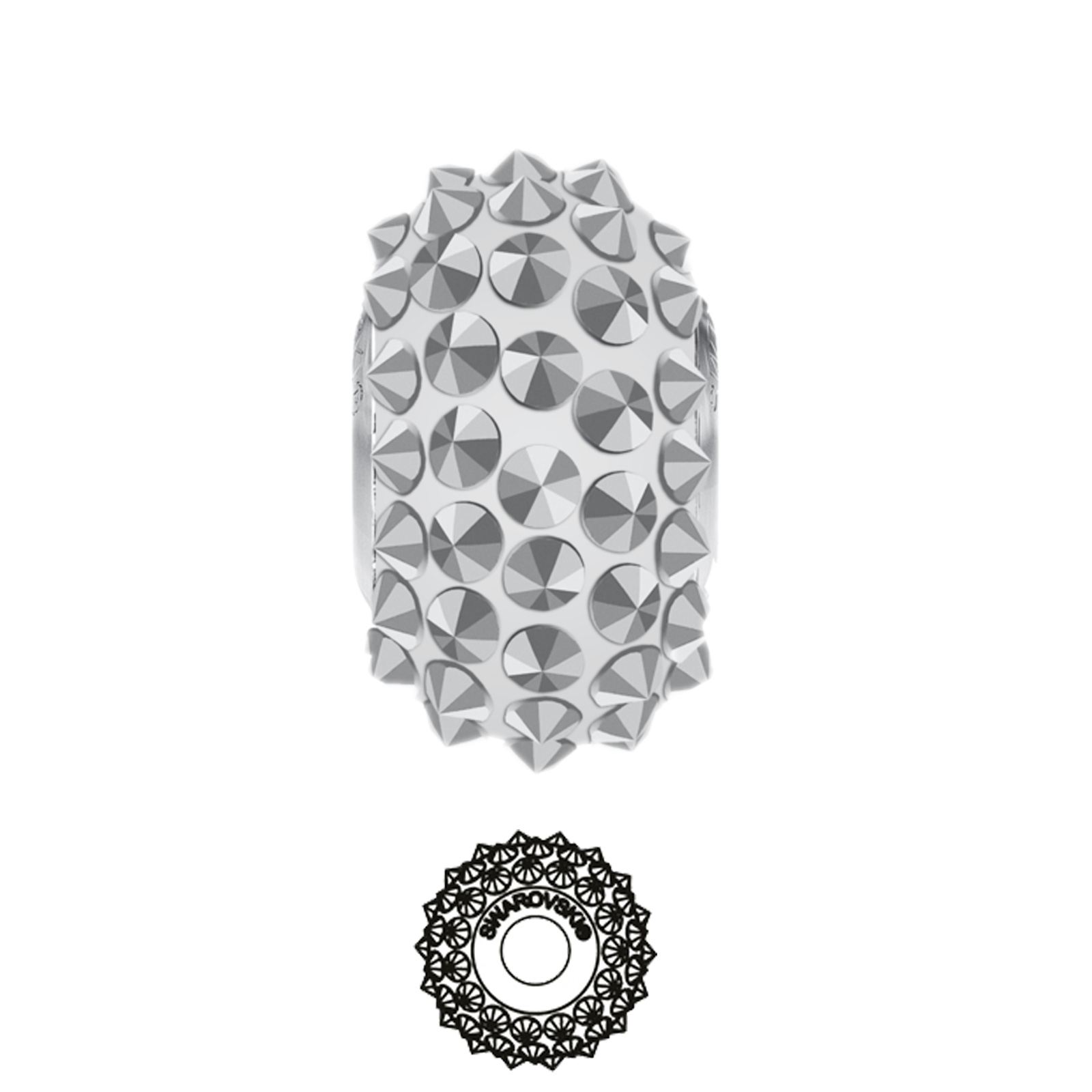 becharmed pave' spikes (180401) crystal comet argent light 16mm | 1st