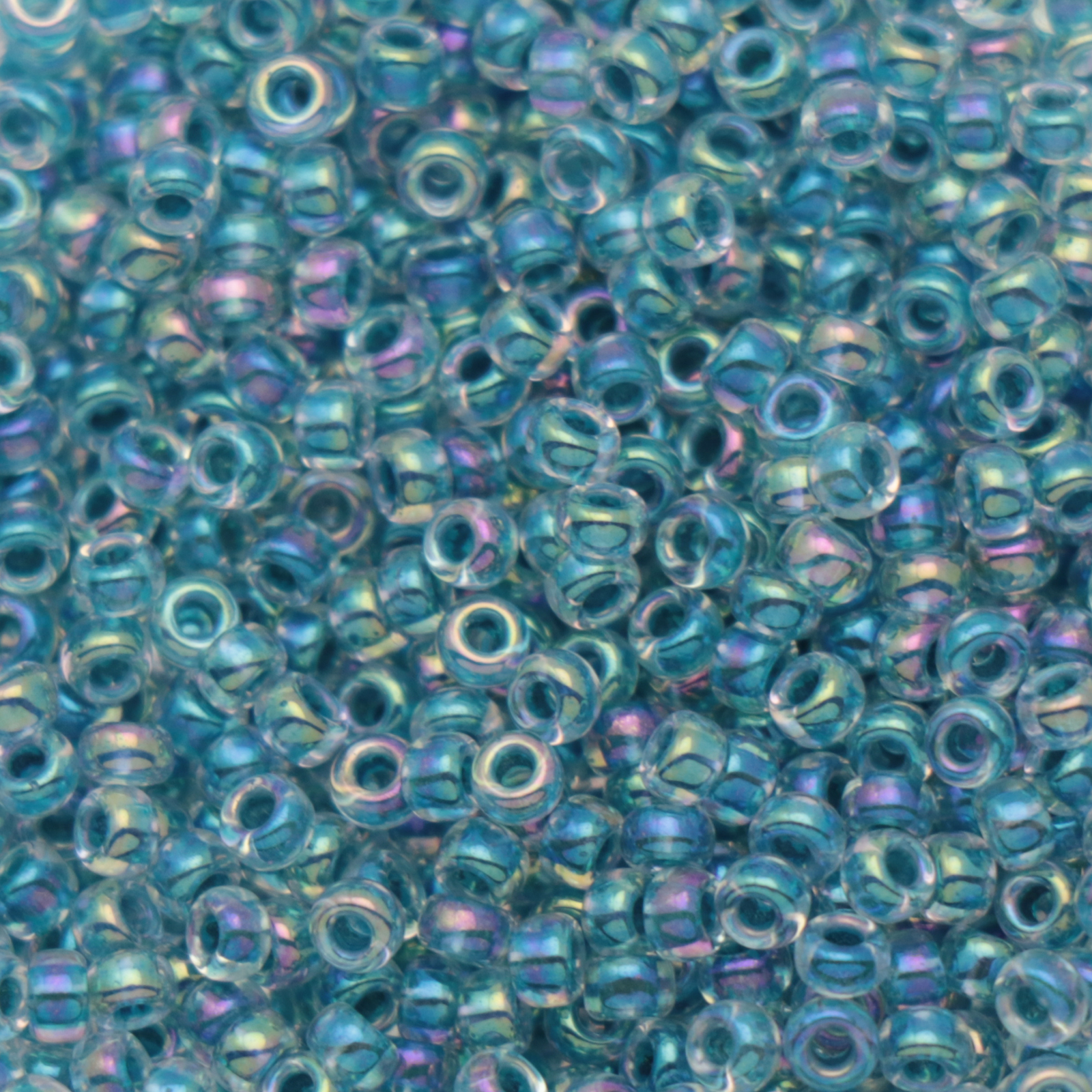 miyuki rocailles 11/0 - color-lined marine blue/crystal ab (279) | 10gr