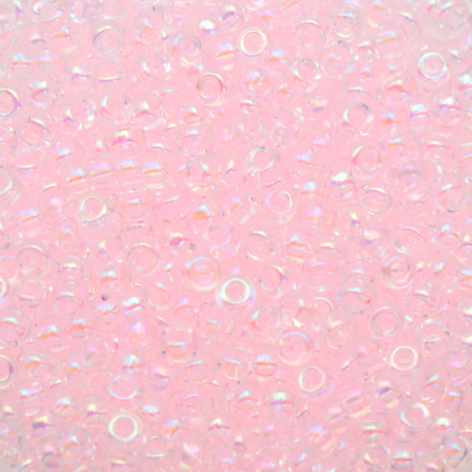miyuki rocailles 11/0 - transparent pink pale ab (265) | 10gr