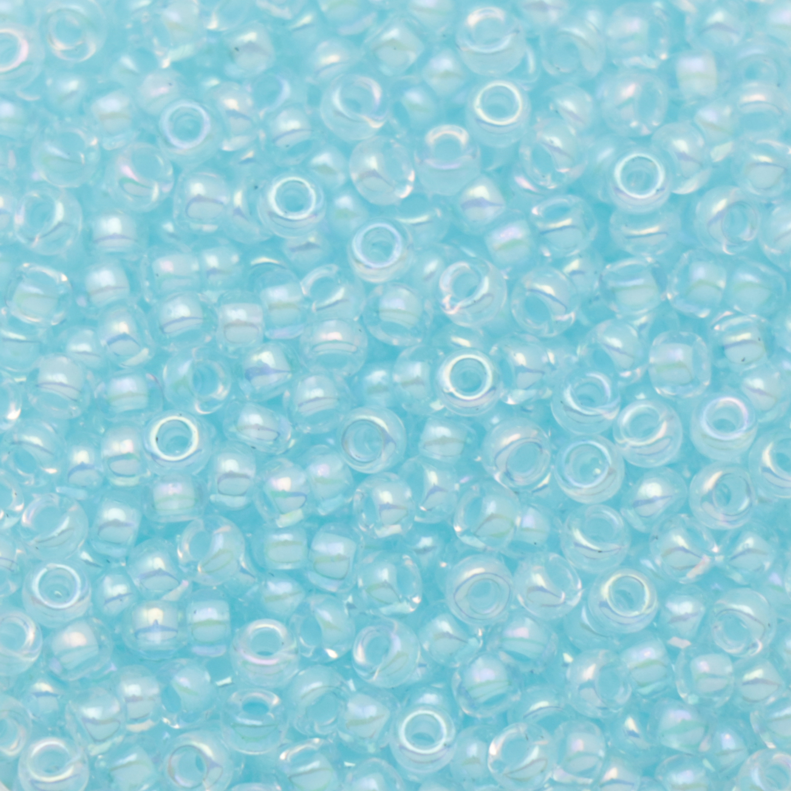 miyuki rocailles 11/0 - color-lined aqua/crystal ab (278) | 10gr