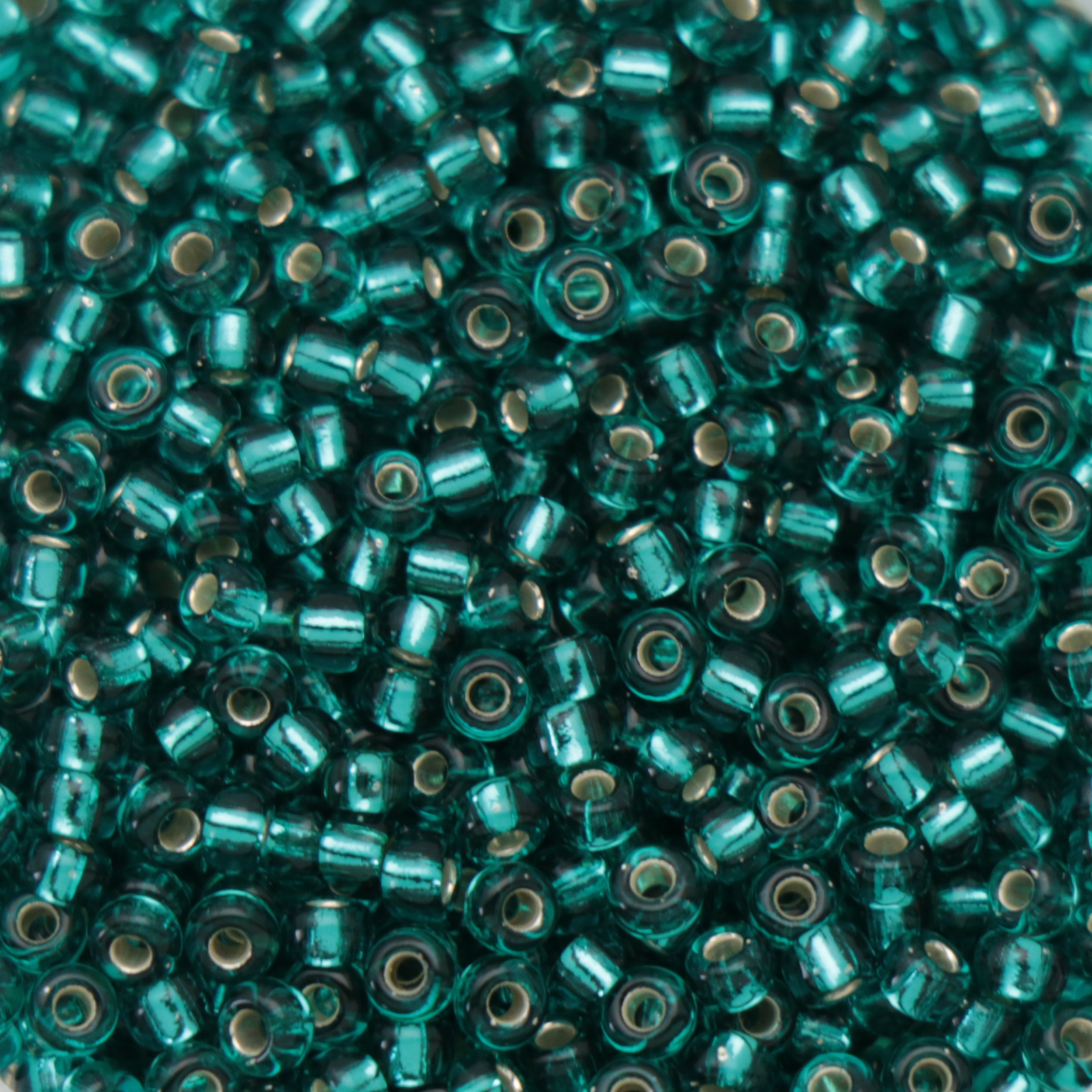 miyuki rocailles 11/0 - silver-lined teal (2425) | 10gr