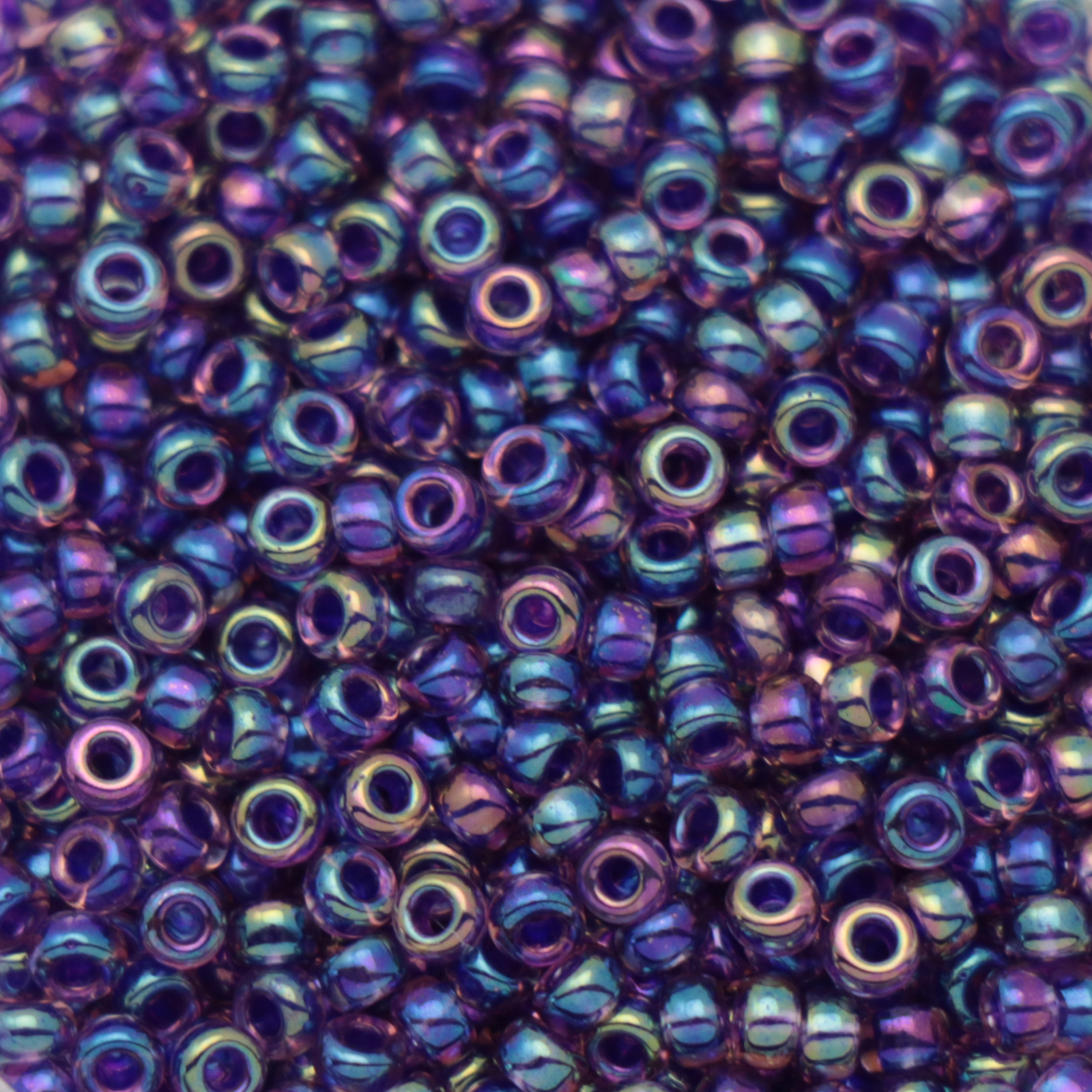 miyuki rocailles 11/0 - color-lined purple/amethyst ab (356) | 10gr
